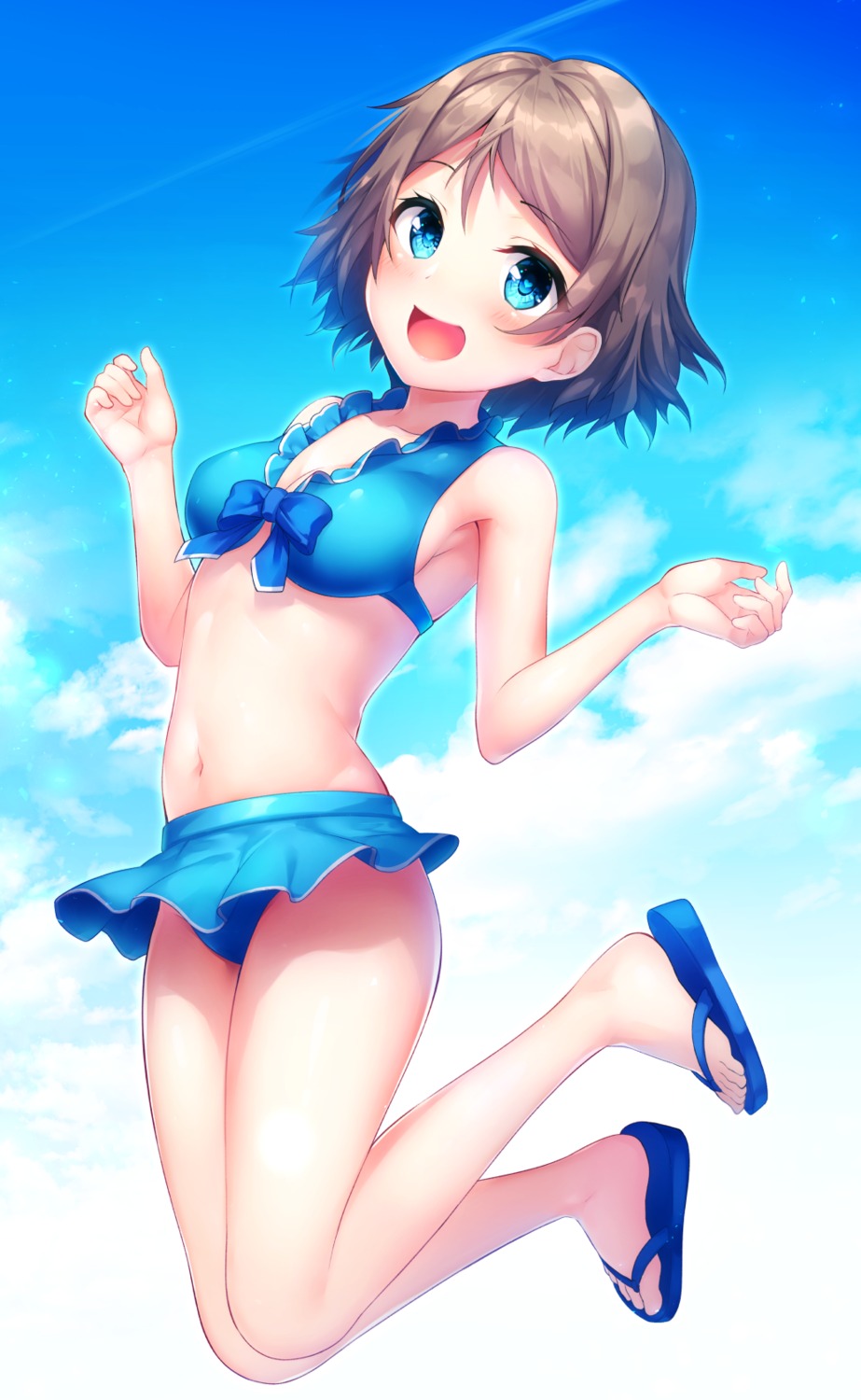 bikini, cleavage, kokkeina_budou, love_live!_(series), love_live!_sunshine!!, swimsuits, watanabe_you