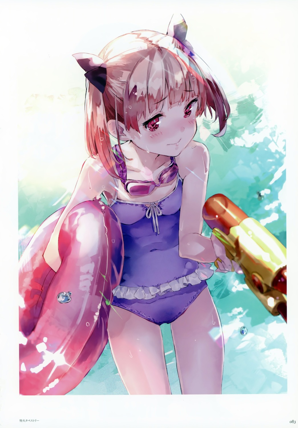 atelier, atelier_lydie_&_suelle, gun, koei_tecmo, lydie_marlen, swimsuits, wet, wet_clothes, yuugen