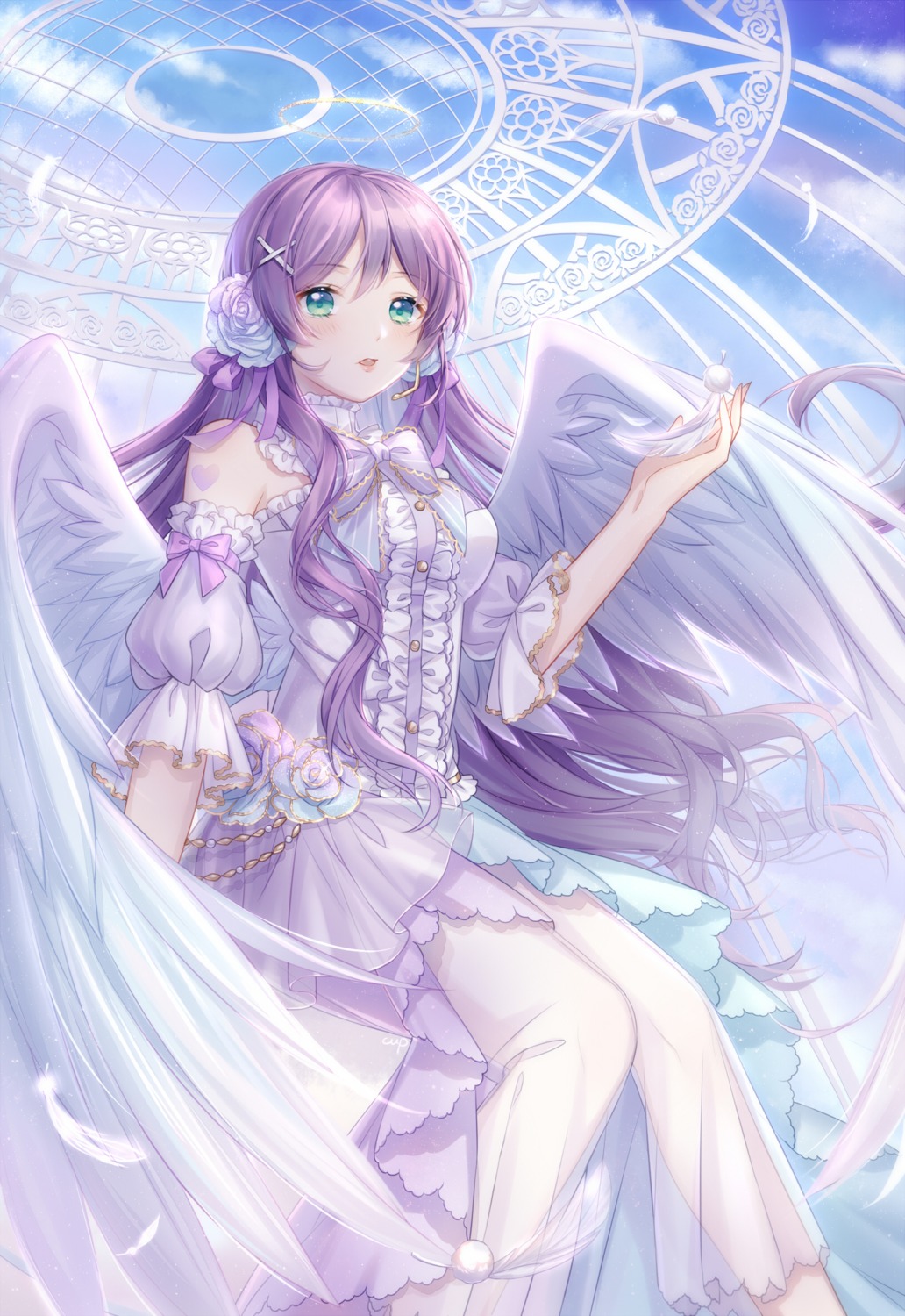 cup_(13636466299), dress, love_live!, love_live!_(series), see_through, toujou_nozomi, wings