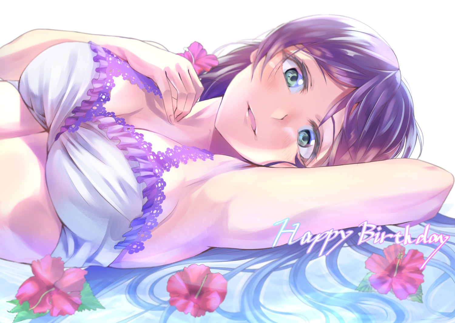 bra, breast_hold, cleavage, love_live!, love_live!_(series), shaka_(staito0515), toujou_nozomi