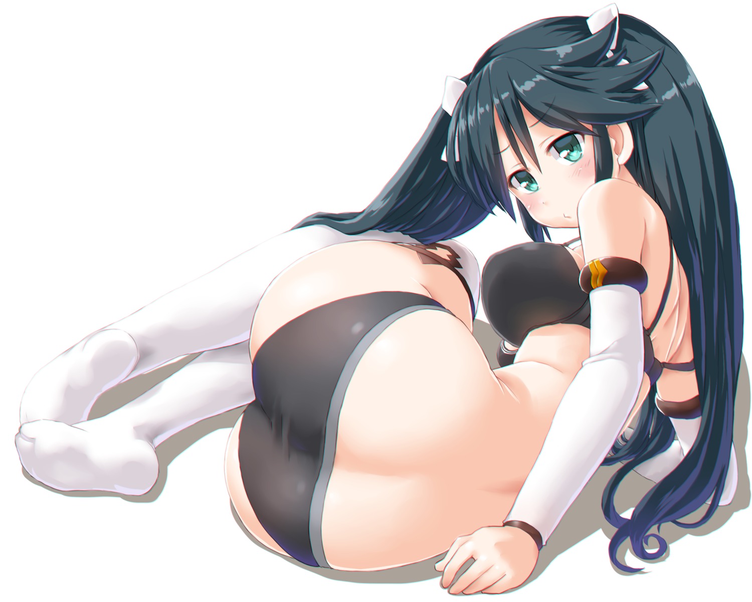 ass, bikini, dd_(ijigendd), feet, isuzu_(kancolle), kantai_collection, swimsuits, thighhighs