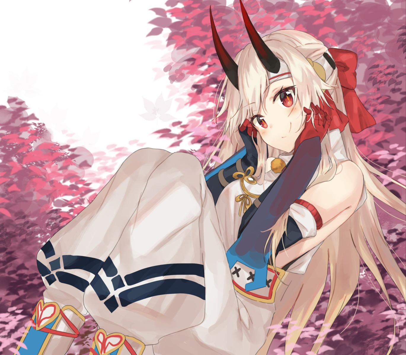 fate/grand_order, horns, japanese_clothes, mochii, tomoe_gozen_(fate)