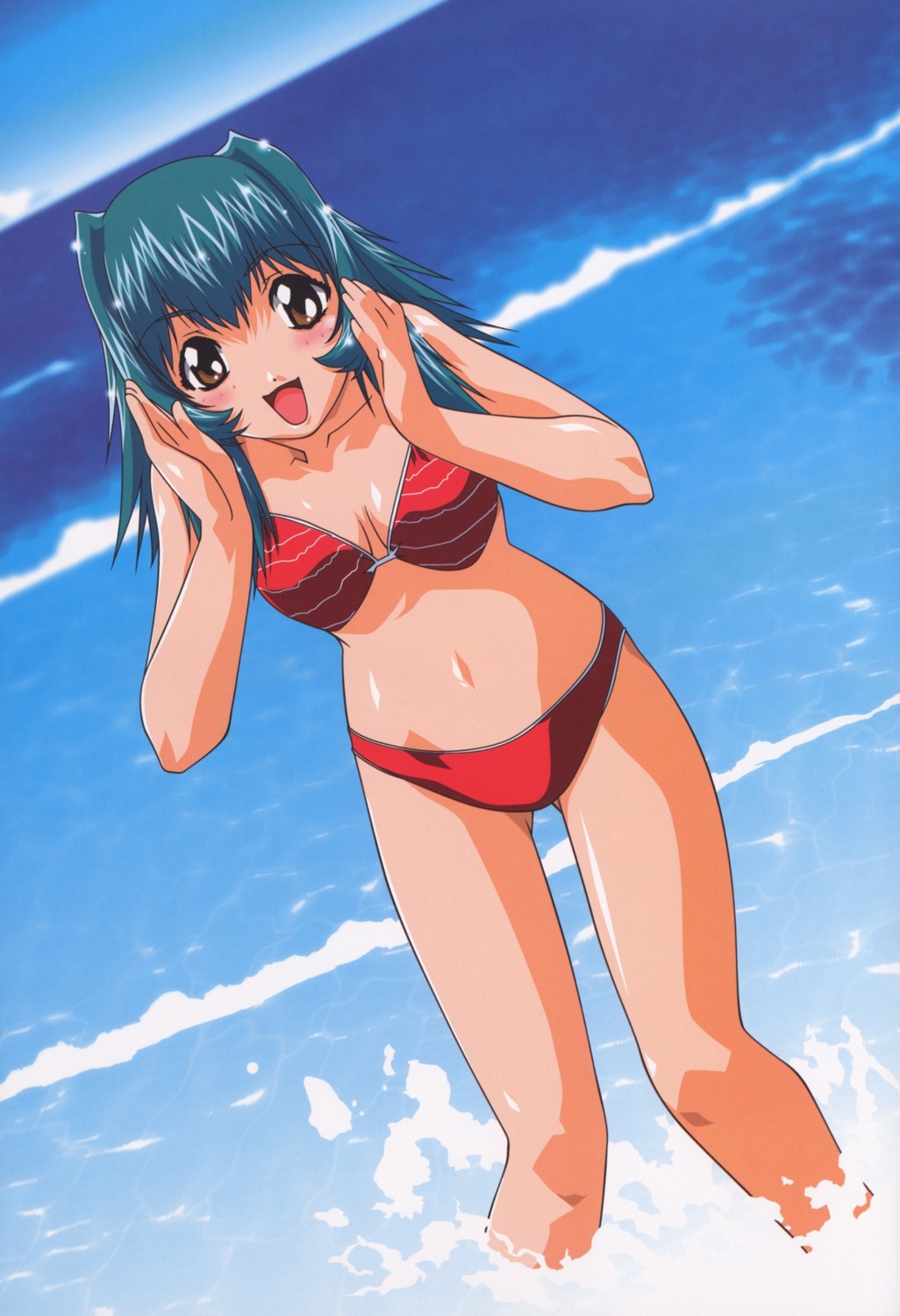 bikini, cleavage, inko_no_tsubasa, kobayashi_takashi, swimsuits, tenshi_no_shippo, wet