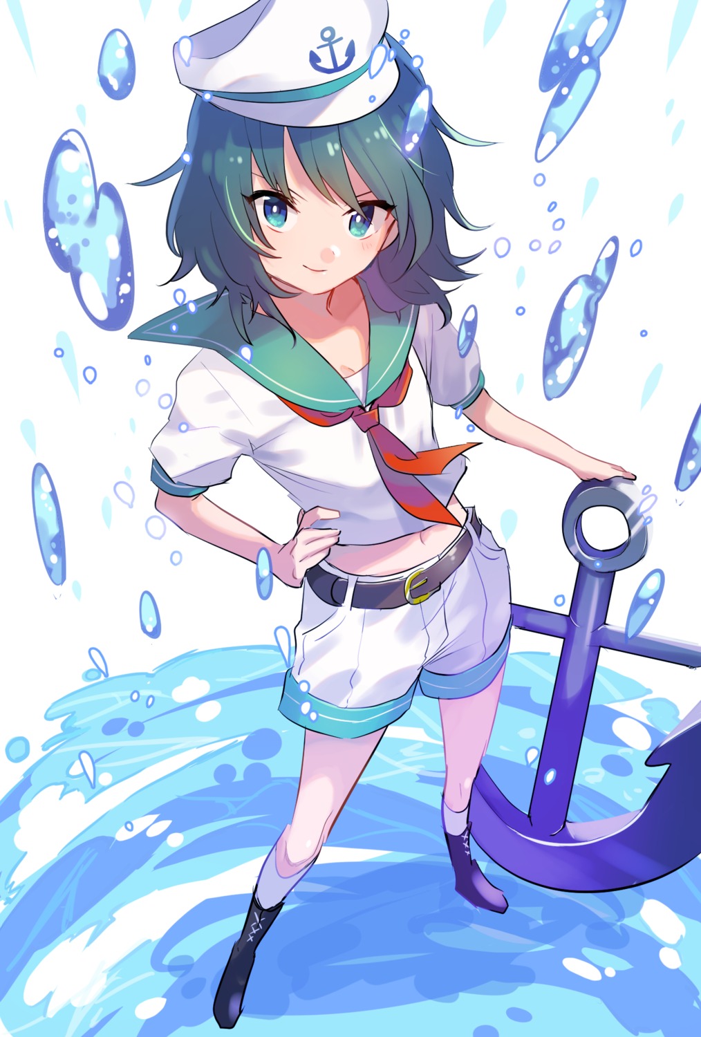 murasa_minamitsu, seifuku, touhou, toyosaka, wet