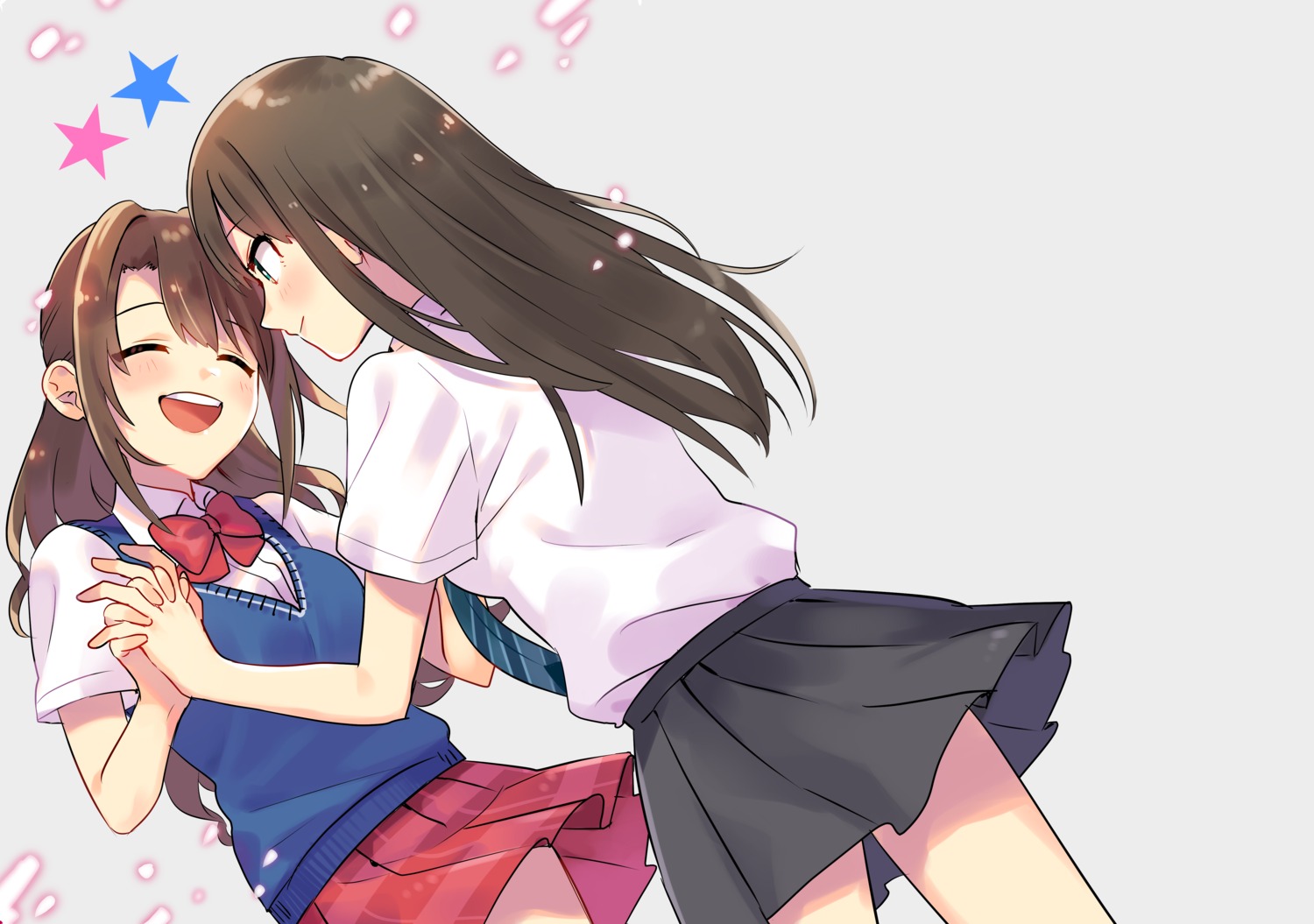 seifuku, shibuya_rin, shimamura_uzuki, sweater, the_idolm@ster, the_idolm@ster_cinderella_girls, toyosaka