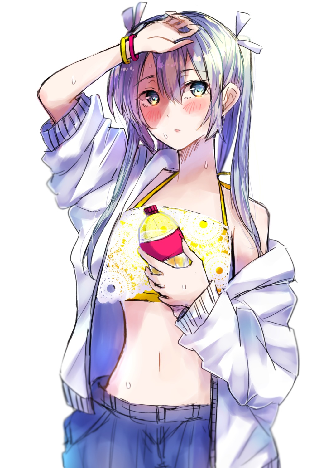 bikini_top, kantai_collection, mochiko_(mocchikkoo), open_shirt, swimsuits, zuikaku_(kancolle)