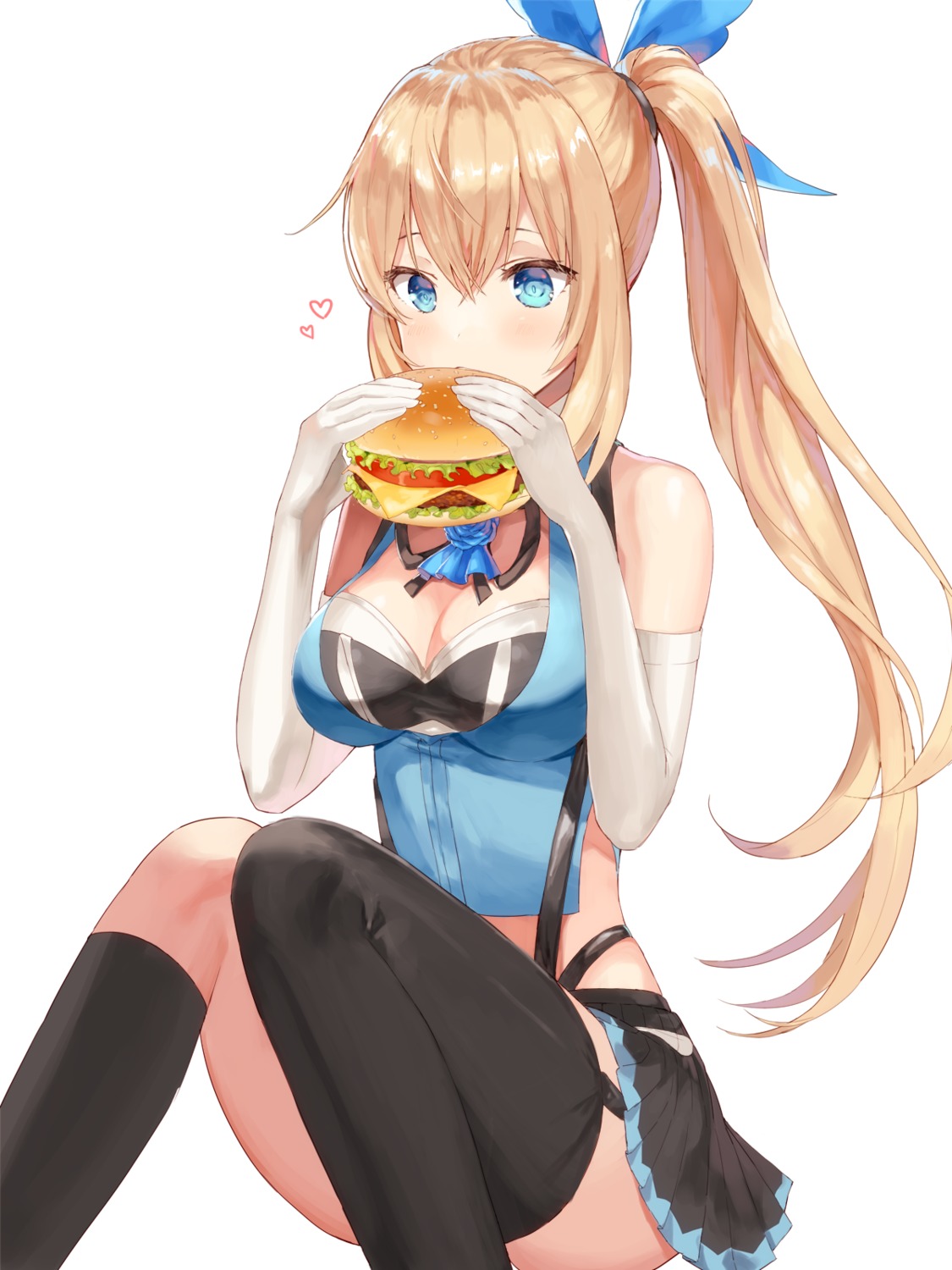 cleavage, hinako_(anzu15), mirai_akari, mirai_akari_project, stockings, thighhighs