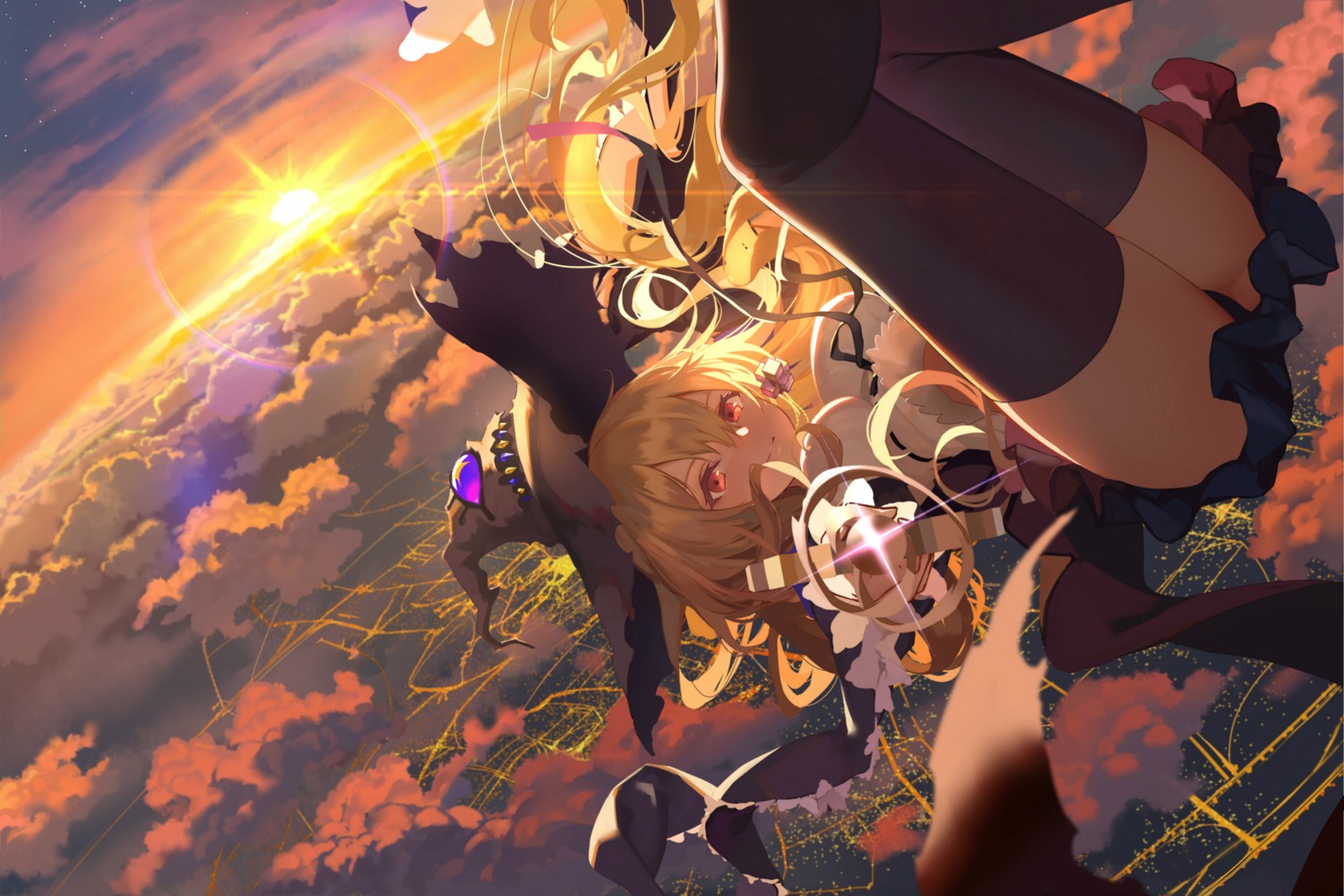 dorothy_(shingeki_no_bahamut), pantsu, shadowverse, shingeki_no_bahamut, thighhighs, weapon, witch, yunsang