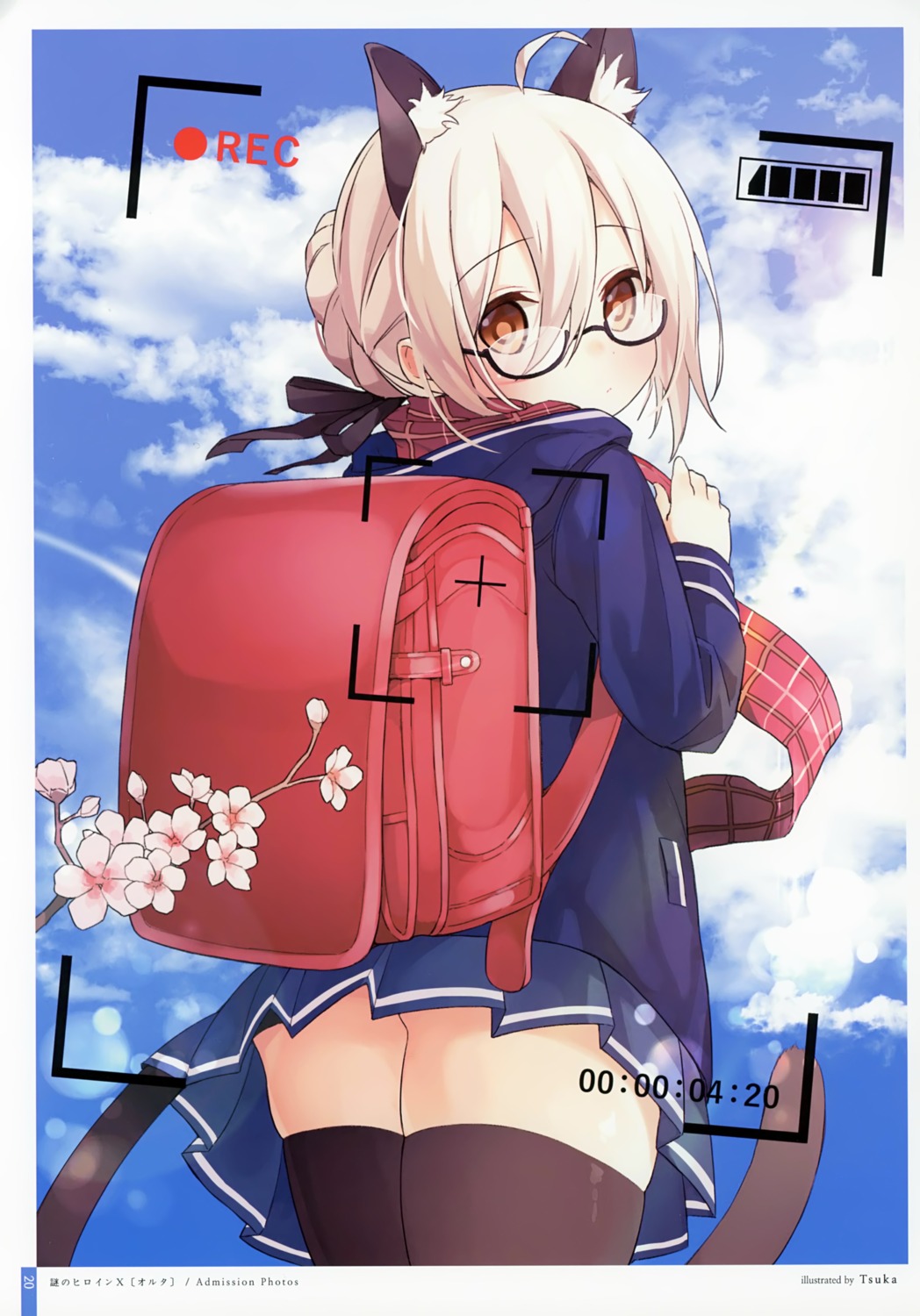 animal_ears, fate/grand_order, heroine_x_alter, megane, nekomimi, tail, thighhighs, tsuka