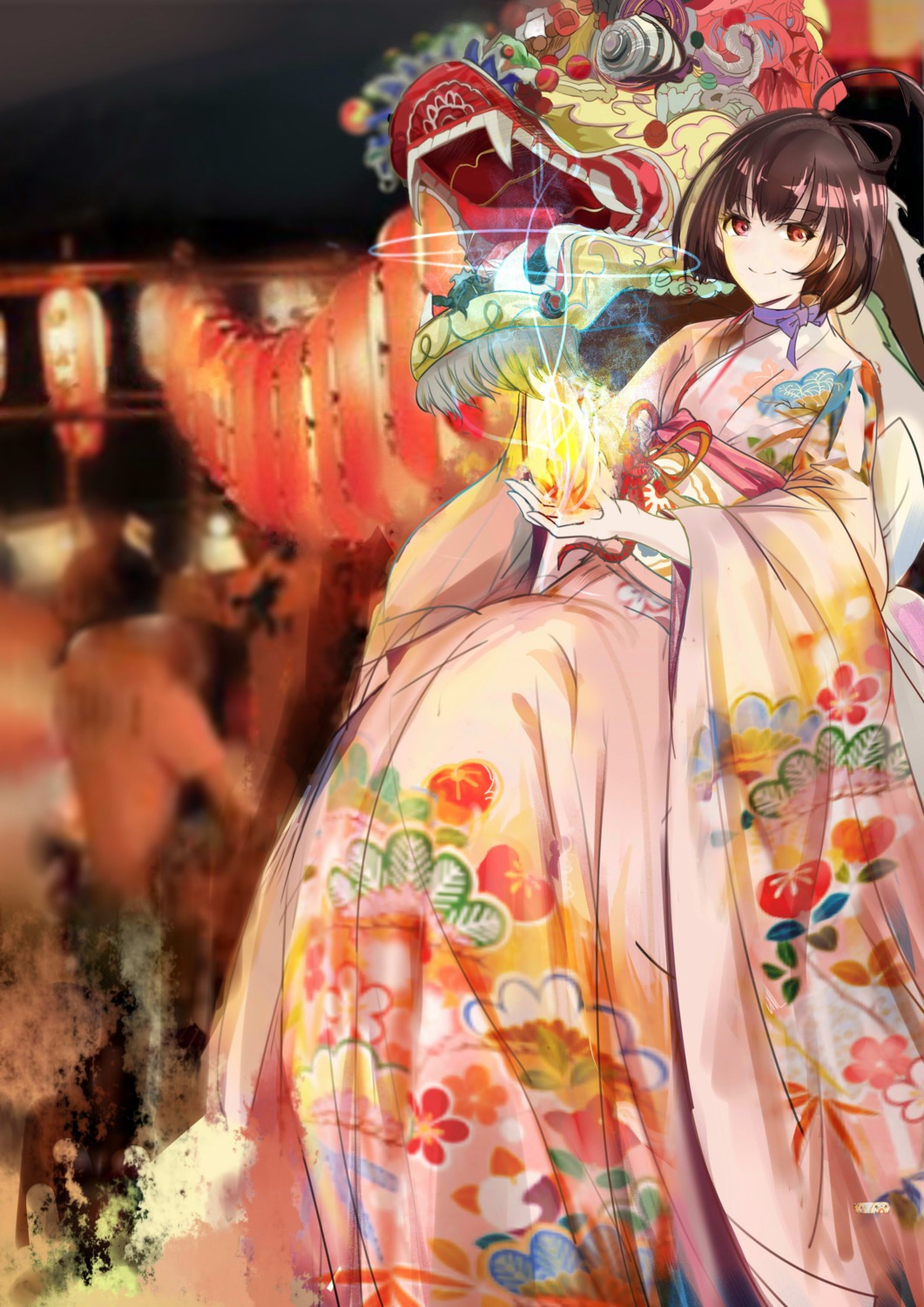 changpan_hutao, koutetsujou_no_kabaneri, mumei, yukata