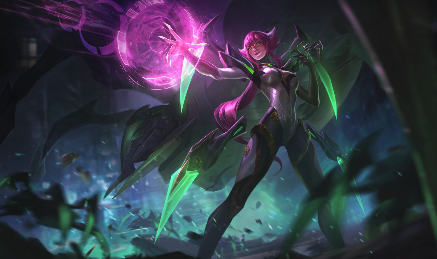 bodysuit, elise_(league_of_legends), league_of_legends, tagme, weapon