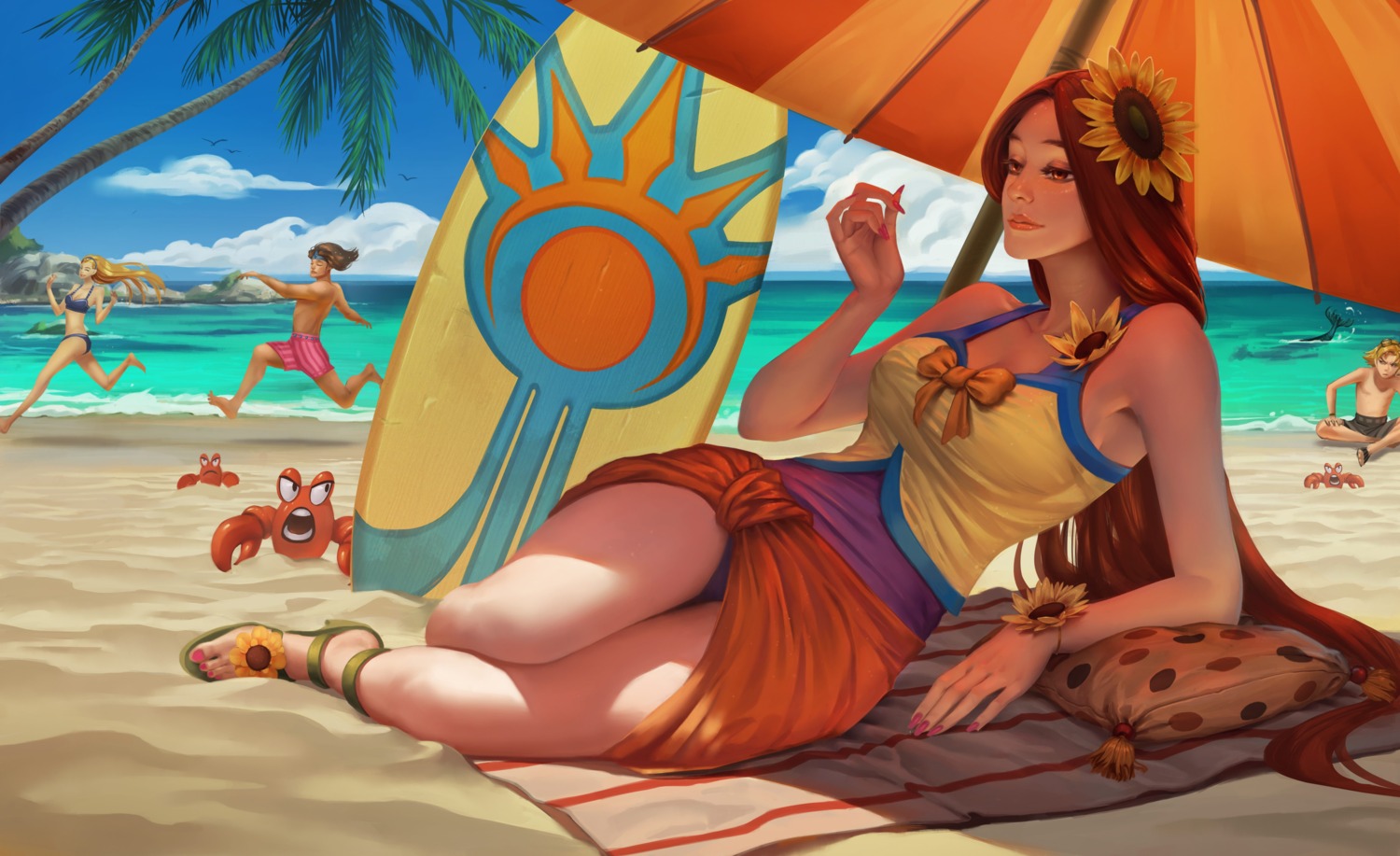 bikini, cleavage, heels, league_of_legends, leona_(league_of_legends), swimsuits, tagme