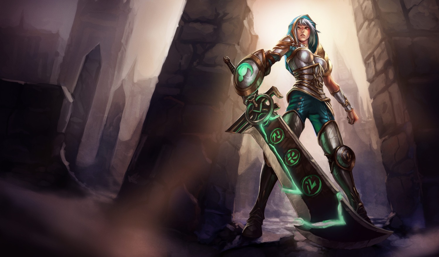 armor, league_of_legends, riven_(league_of_legends), sword, tagme