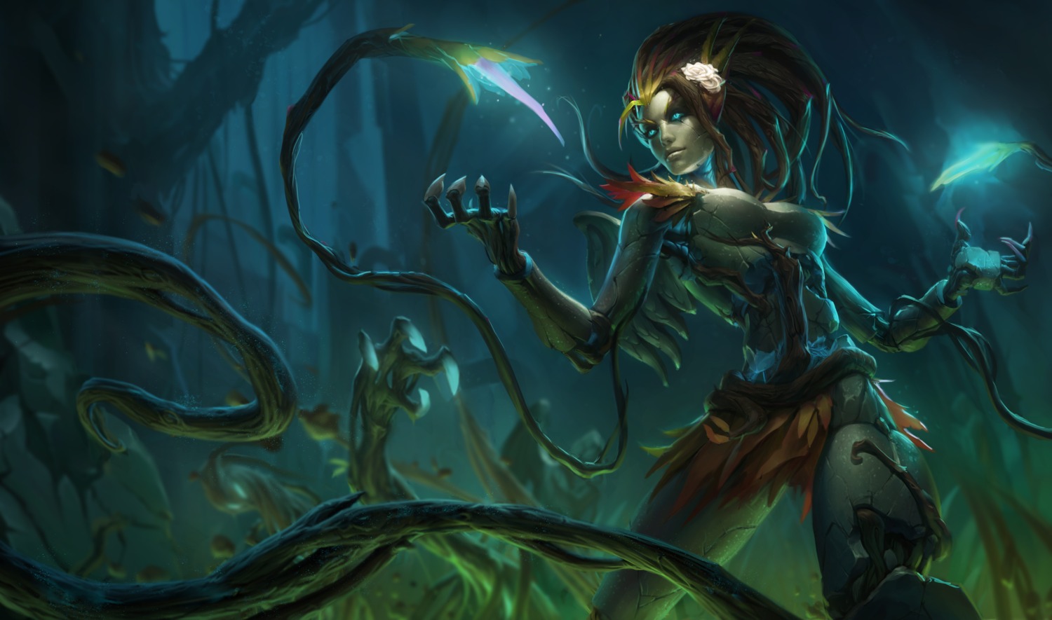 league_of_legends, monster_girl, tagme, wings, zyra