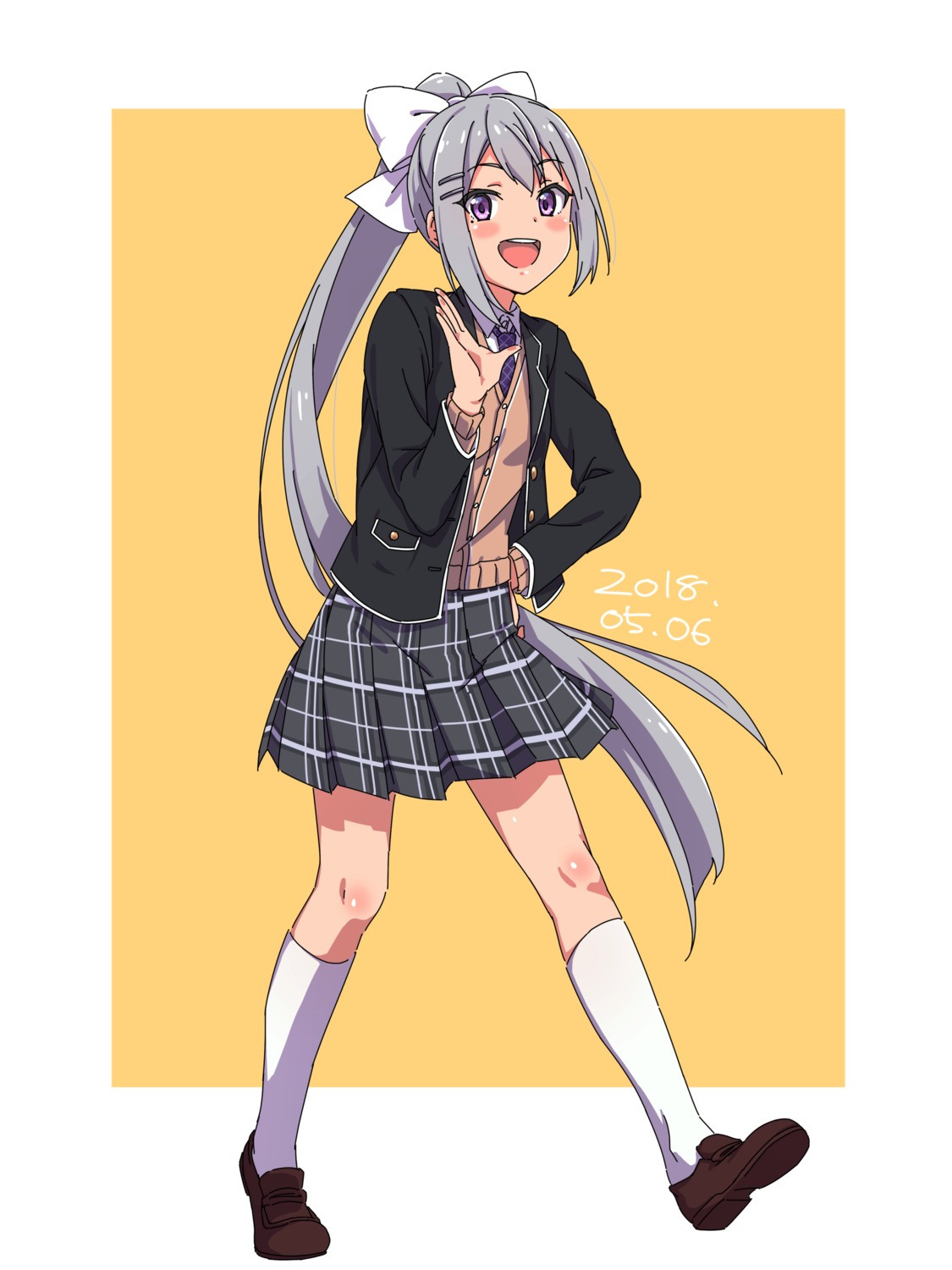 higuchi_kaede, karahai, nijisanji, seifuku, sweater