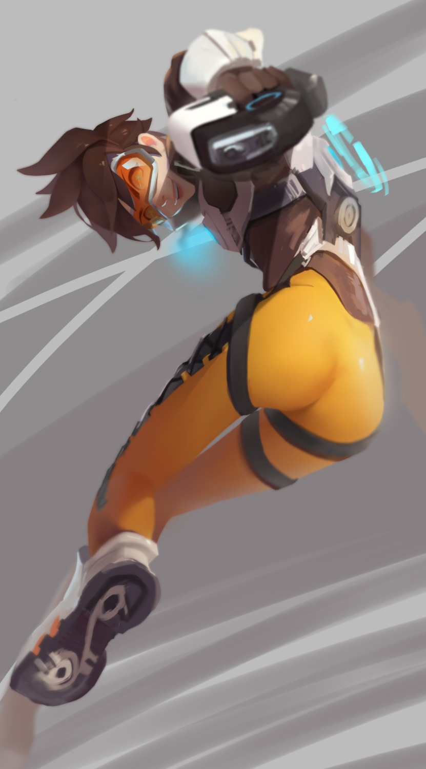 ass, bodysuit, gun, overwatch, tracer, zlldt2