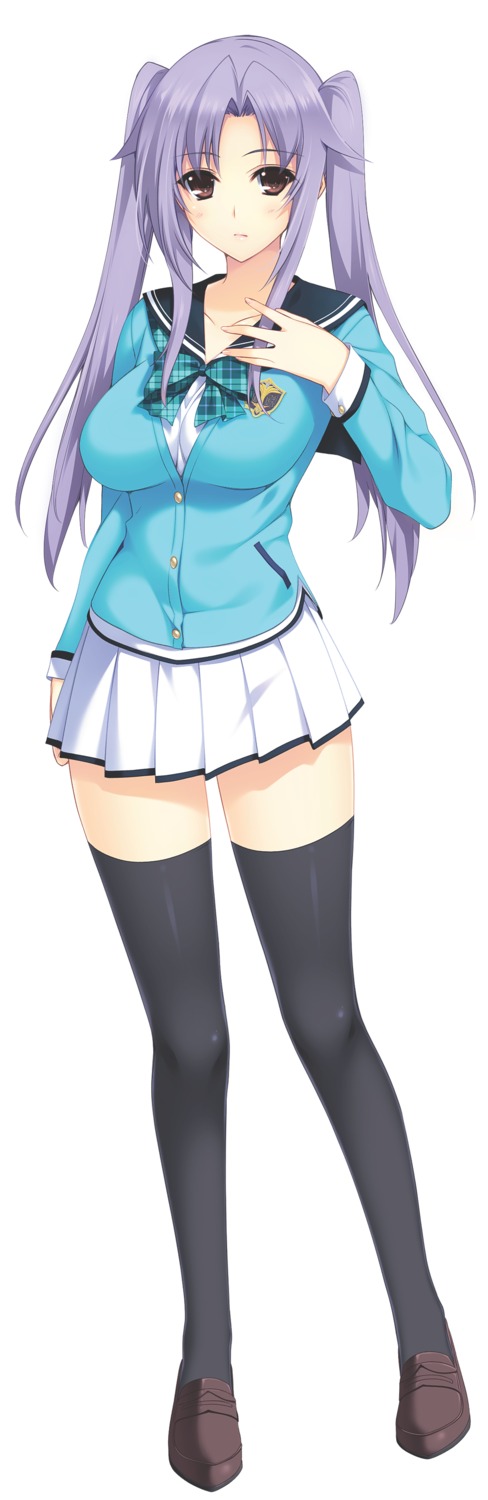 hibiki_works, iizuki_tasuku, lovely_x_cation_2, narukawa_hime, seifuku, thighhighs