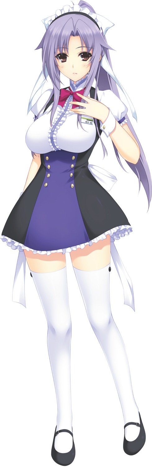 hibiki_works, iizuki_tasuku, lovely_x_cation_2, maid, narukawa_hime, thighhighs, waitress