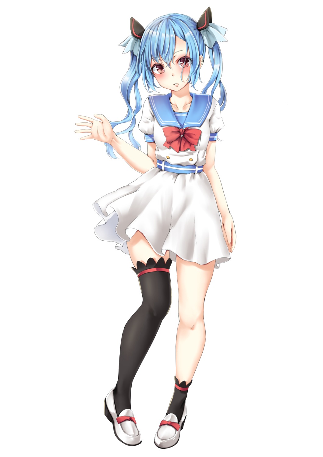 funyariko, heels, seifuku, thighhighs