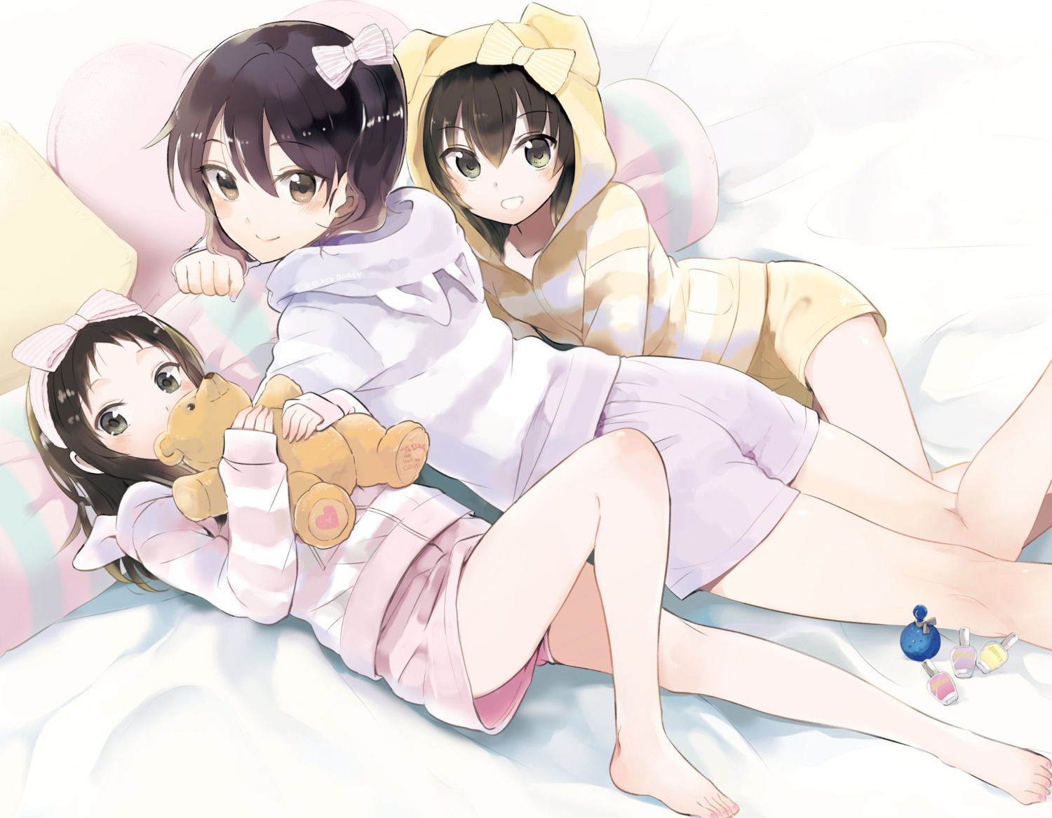 kaneda_yousuke, kishuku_gakkou_no_juliet, komai_hasuki, pajama, wang_kochou, wang_teria