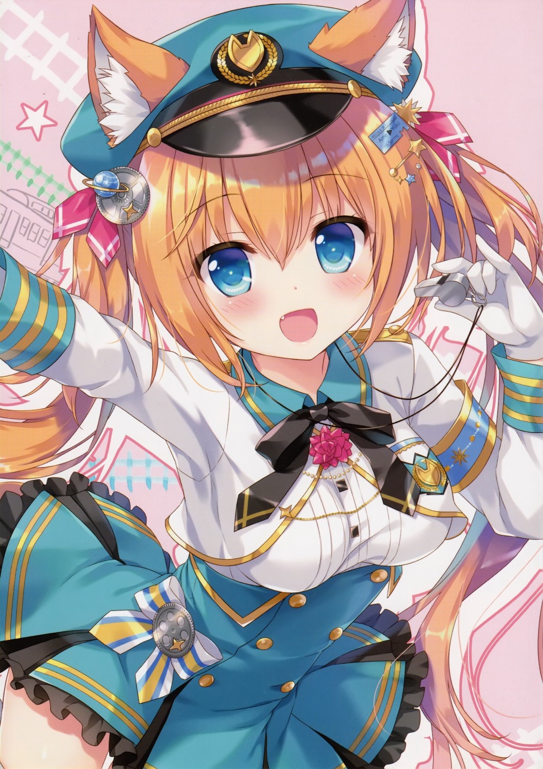 ame_nochi_yuki, ameto_yuki, animal_ears, ekichou_ookami_(ameto_yuki), uniform