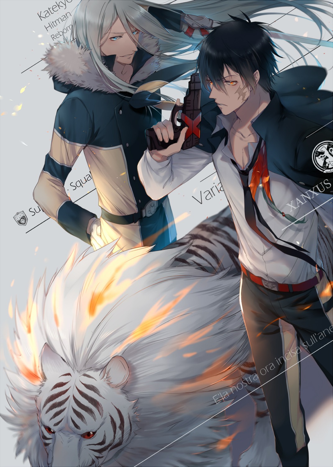 ekita_xuan, gun, katekyo_hitman_reborn!, male, superbi_squalo, xanxus