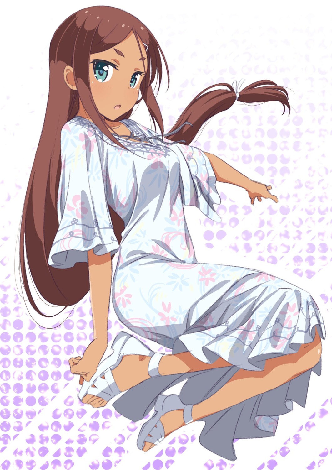 ahagon_umiko, dress, heels, makicha, new_game!