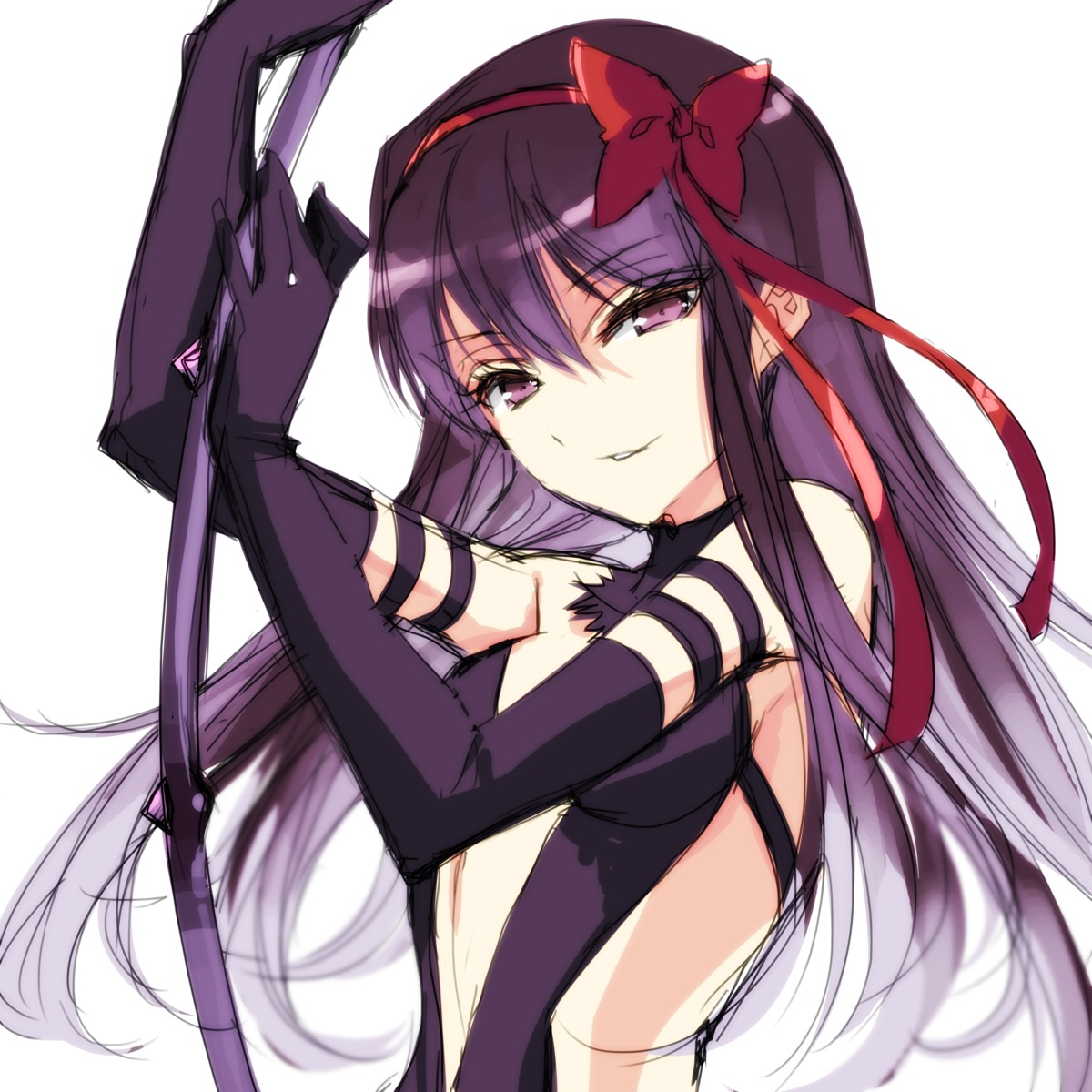 akemi_homura, cleavage, mahou_shoujo_madoka_magica, mio_(artist), sketch