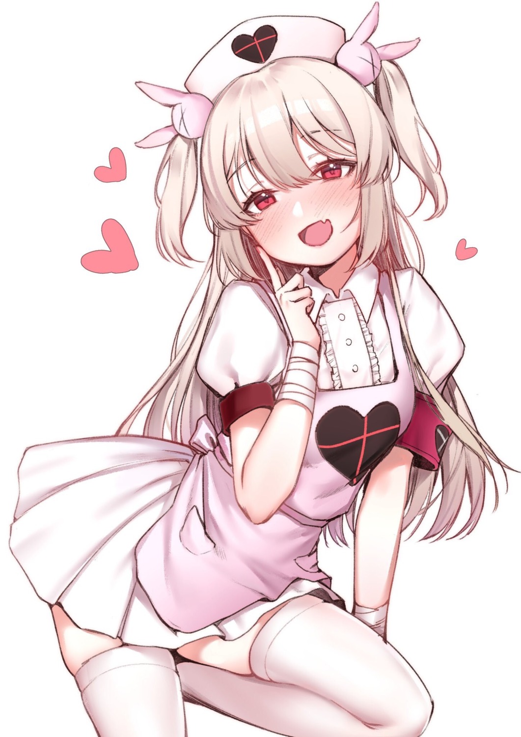 bandages, indie_virtual_youtuber, natori_sana, nurse, sunege_(hp0715), thighhighs