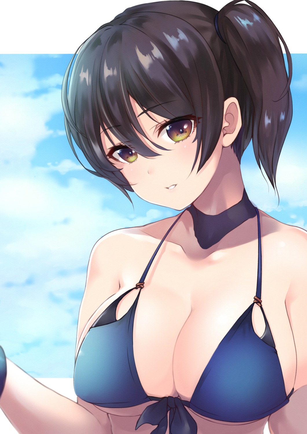 bikini_top, cleavage, dyson_(edaokunnsaikouya), kaga_(kancolle), kantai_collection, swimsuits, underboob