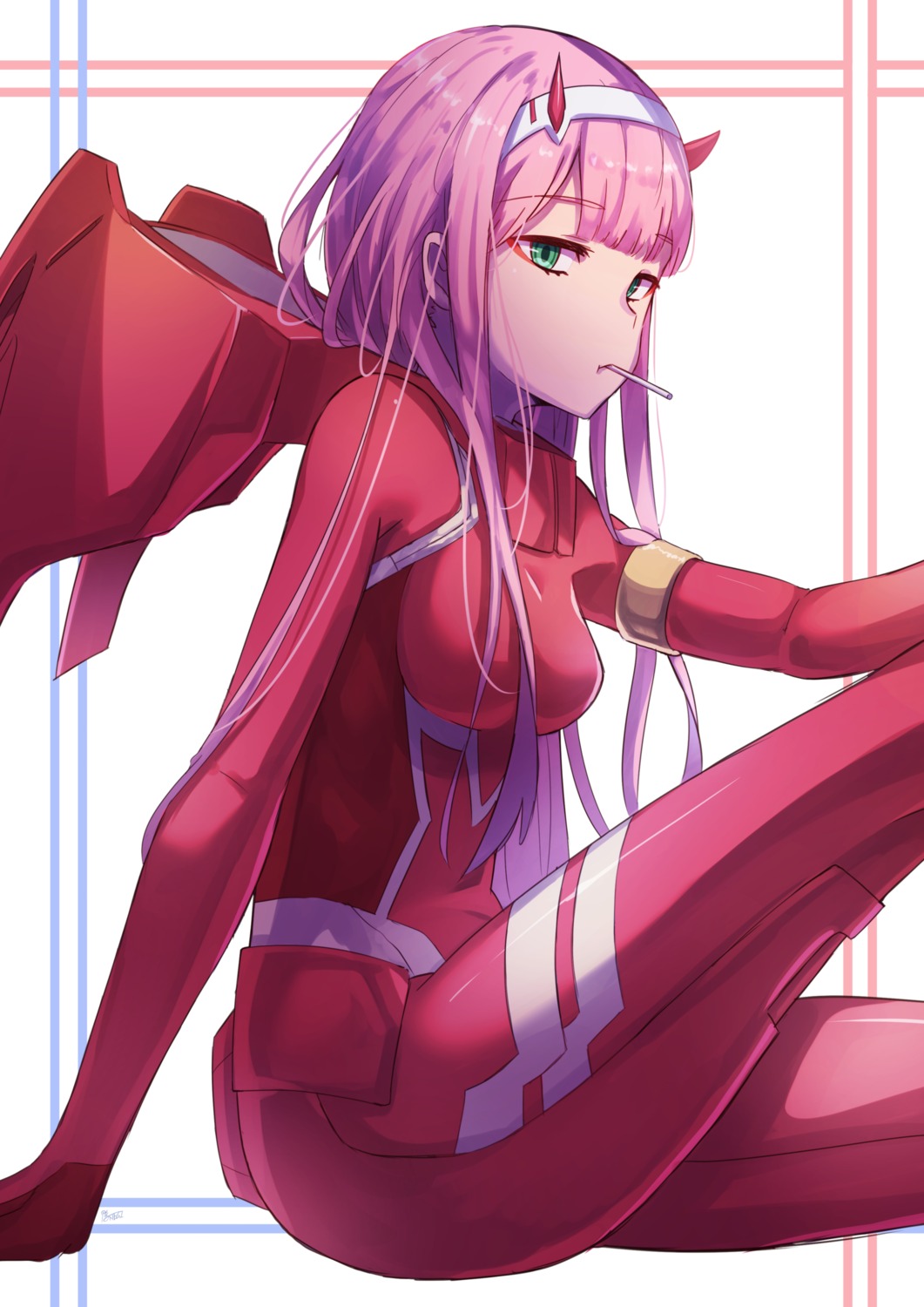 bodysuit, darling_in_the_franxx, horns, kamonegi_(meisou1998), zero_two_(darling_in_the_franxx)