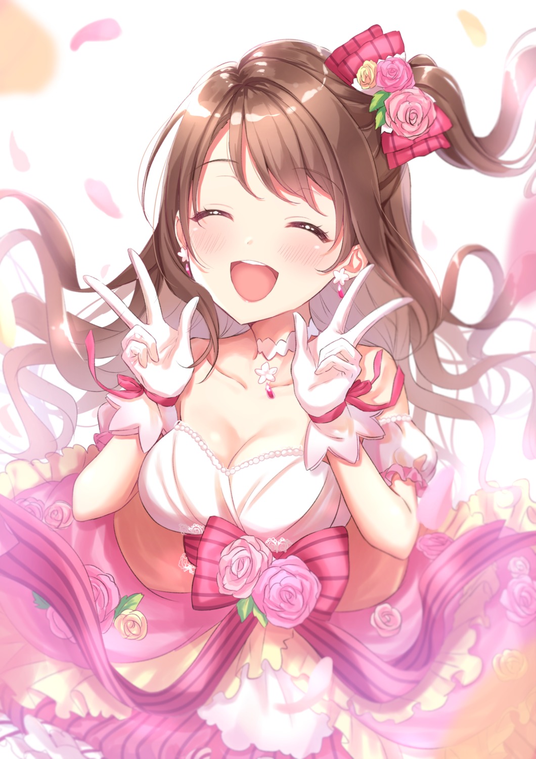 anoa, cleavage, dress, shimamura_uzuki, the_idolm@ster, the_idolm@ster_cinderella_girls