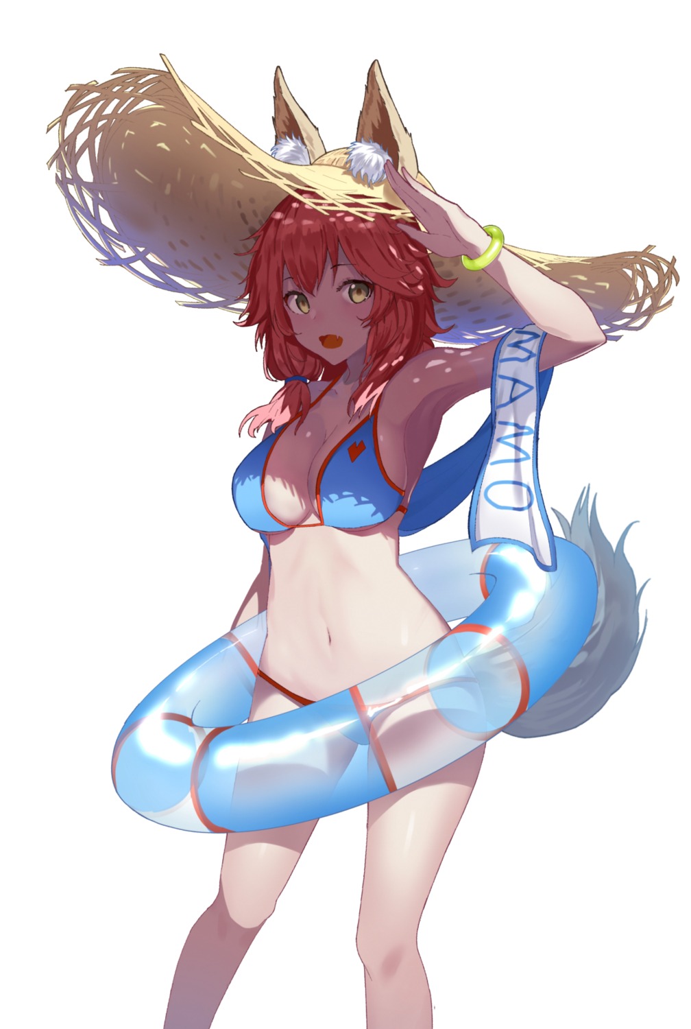animal_ears, bikini, cleavage, fate/grand_order, oweee, swimsuits, tail, tamamo_no_mae