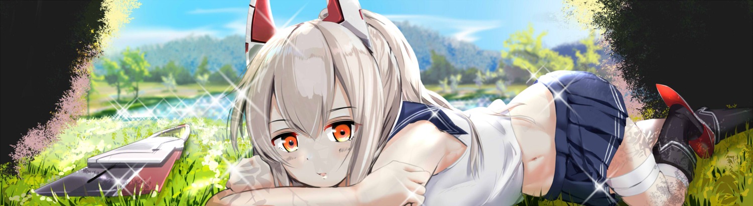 ayanami_(azur_lane), azur_lane, bandages, schreibe_shura, seifuku