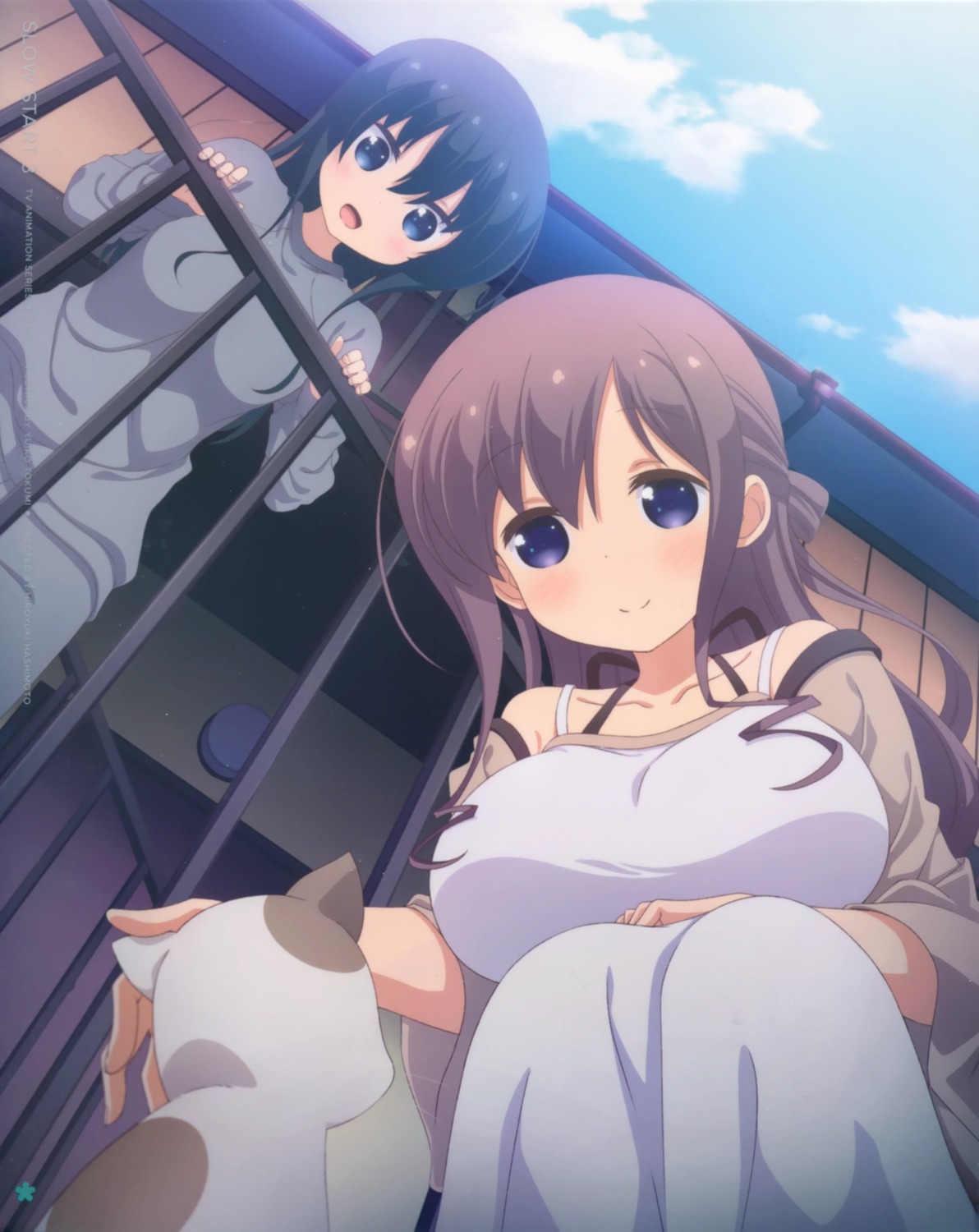 anno_masato, hannen_hiroe, kyouzuka_shion, slow_start