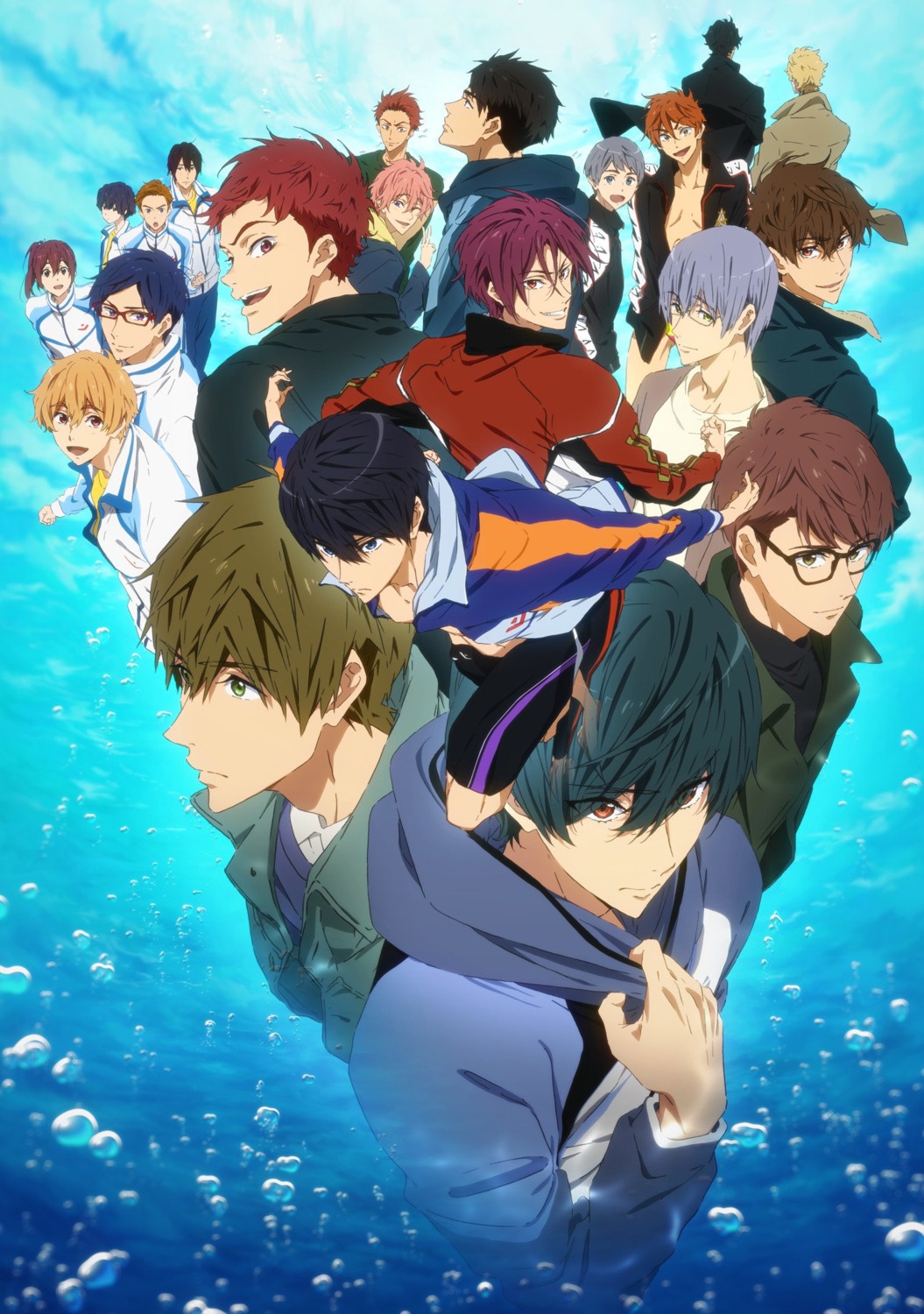 free!, gym_uniform, hazuki_nagisa, kirishima_ikuya, kirishima_natsuya, matsuoka_gou, matsuoka_rin, megane