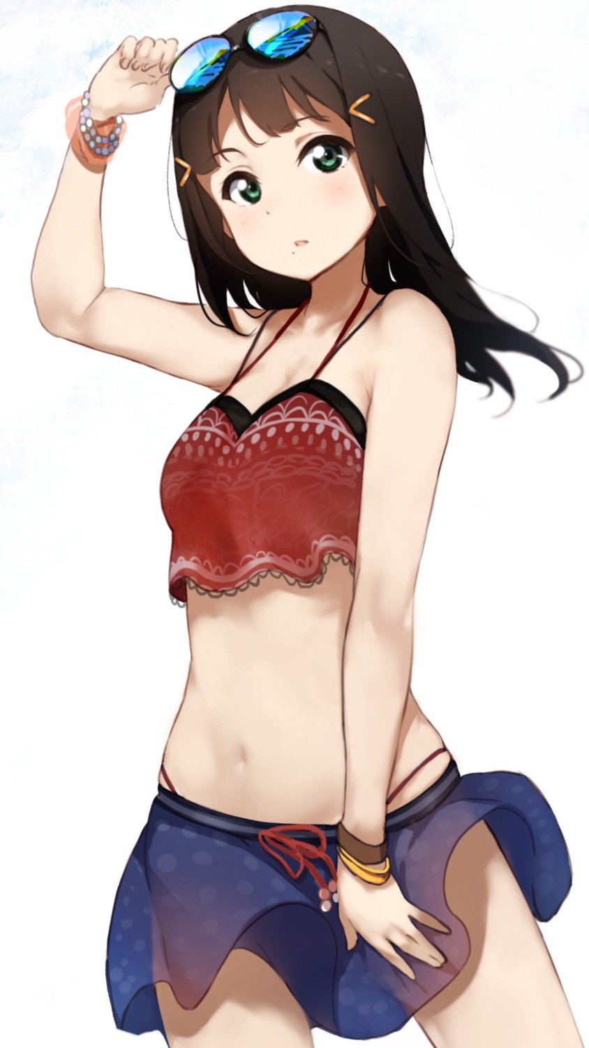 cleavage, icehotmilktea, kurosawa_dia, love_live!_(series), love_live!_sunshine!!, megane, see_through