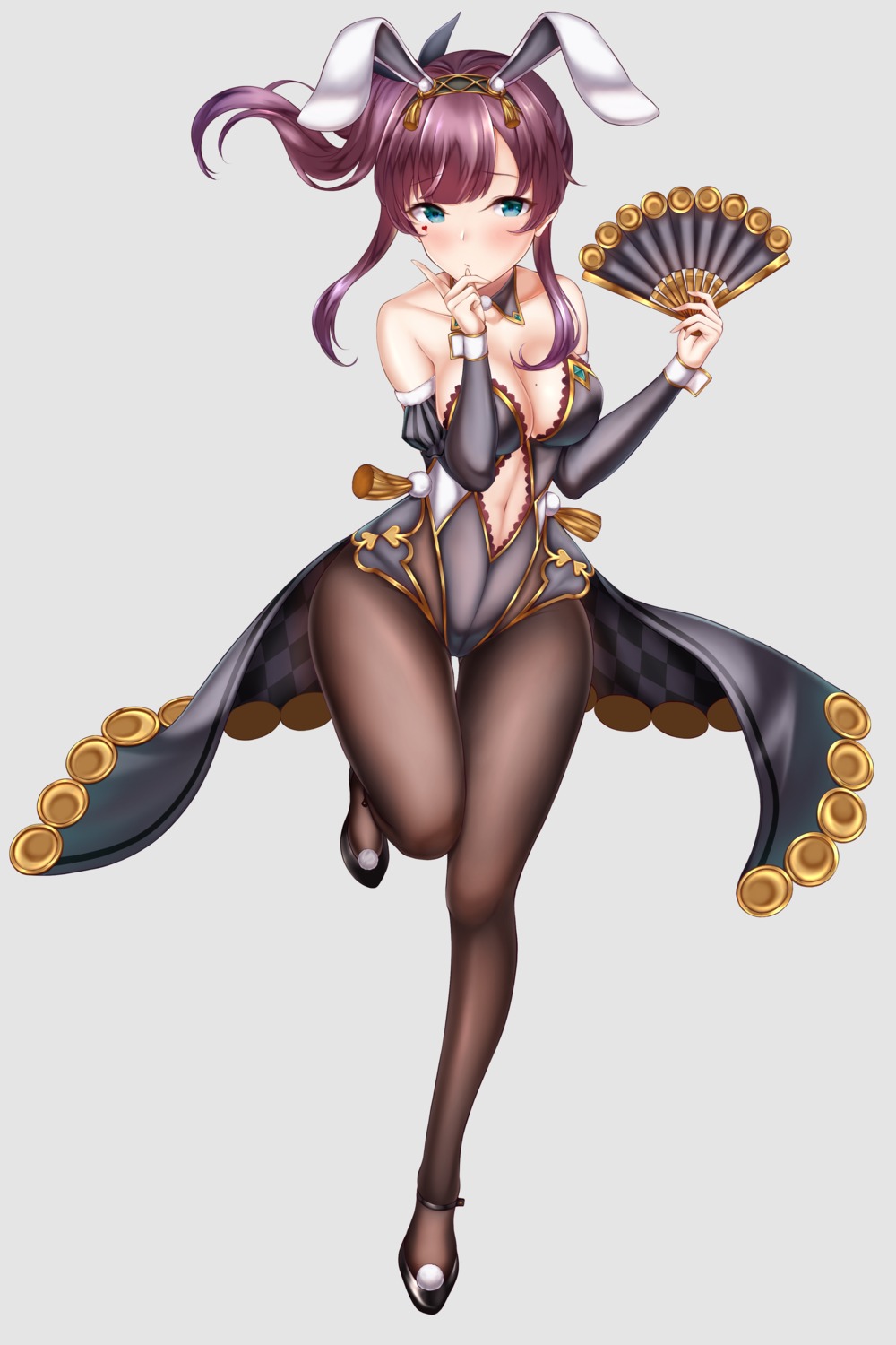 animal_ears, bunny_ears, bunny_girl, cleavage, houchi_shoujo, numaguro_(tomokun0808), pantyhose