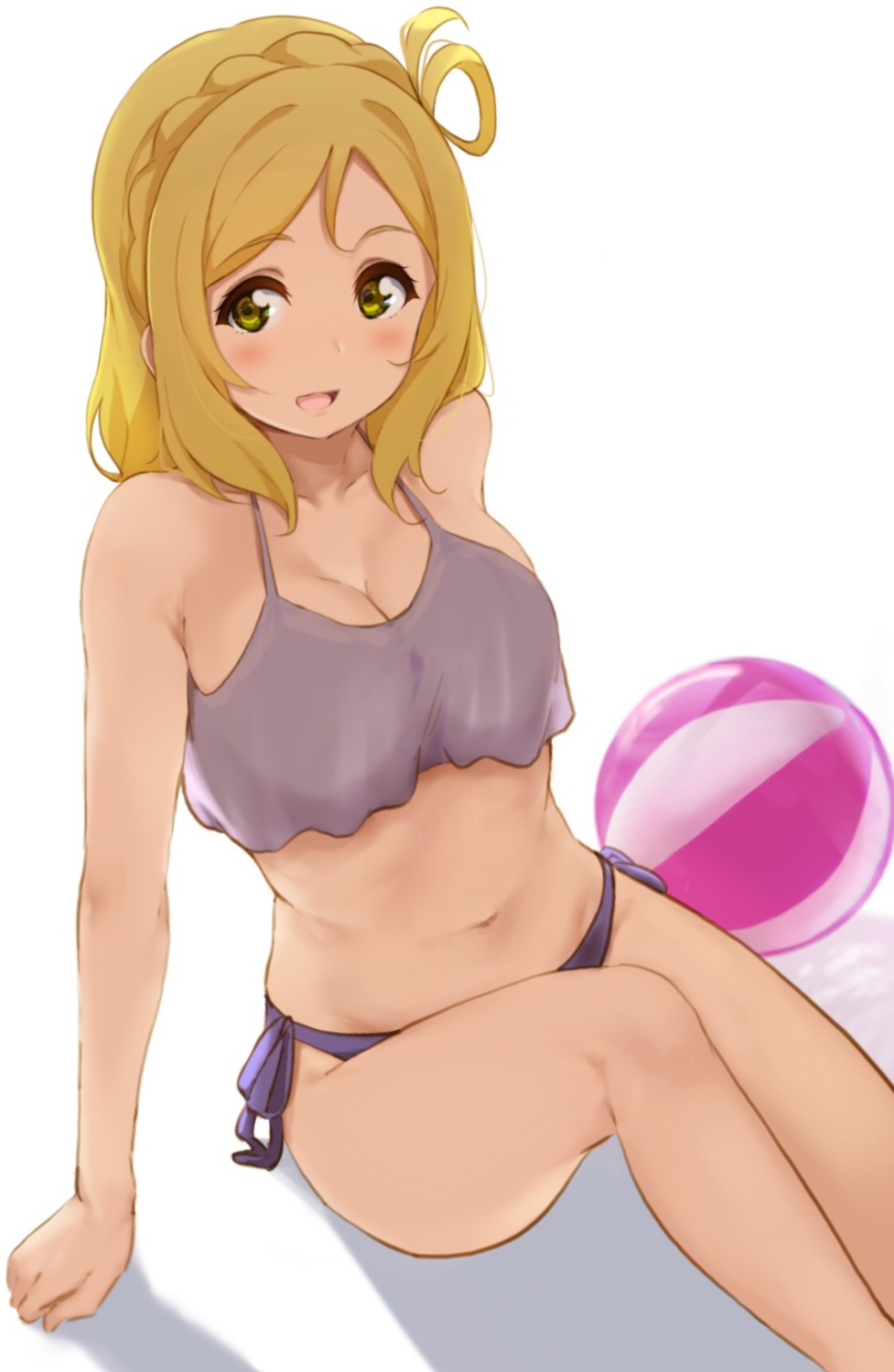 bikini, cleavage, icehotmilktea, love_live!_(series), love_live!_sunshine!!, ohara_mari, see_through, swimsuits