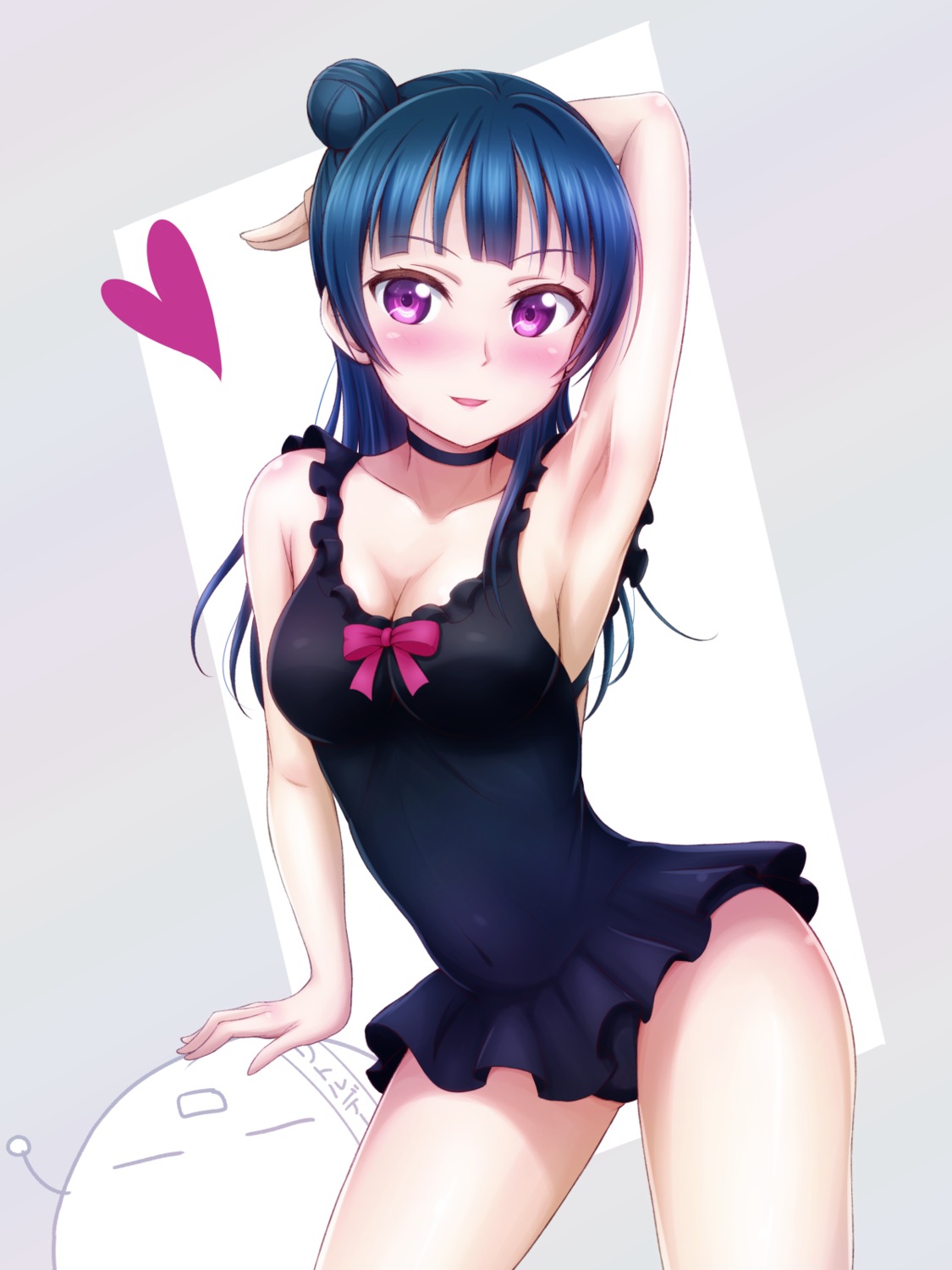 ckst, cleavage, love_live!_(series), love_live!_sunshine!!, swimsuits, tsushima_yoshiko