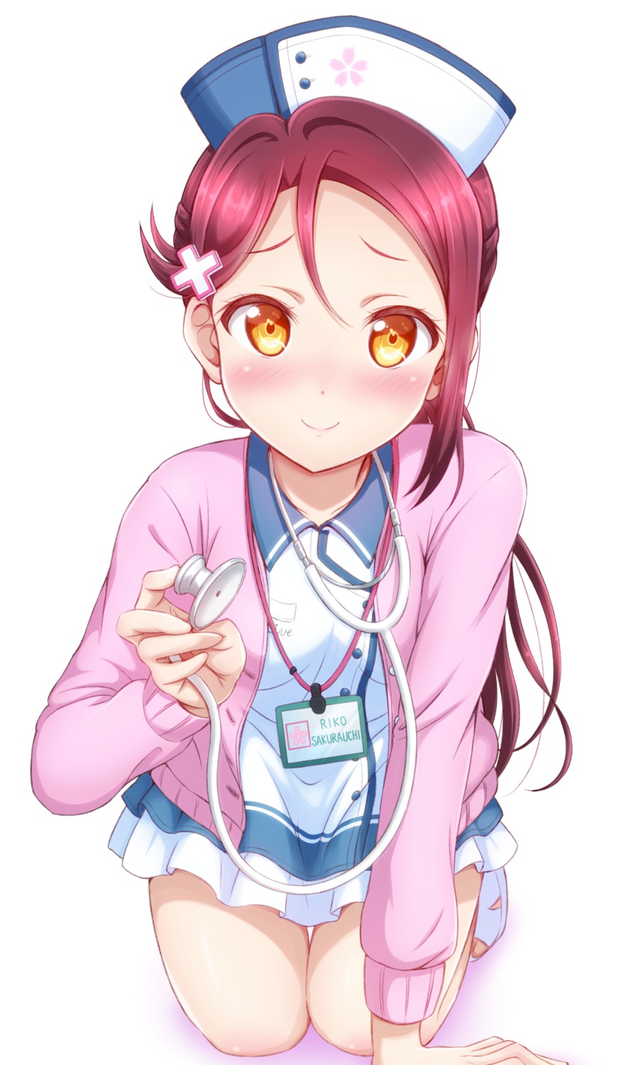 ckst, love_live!_(series), love_live!_sunshine!!, nurse, sakurauchi_riko, sweater