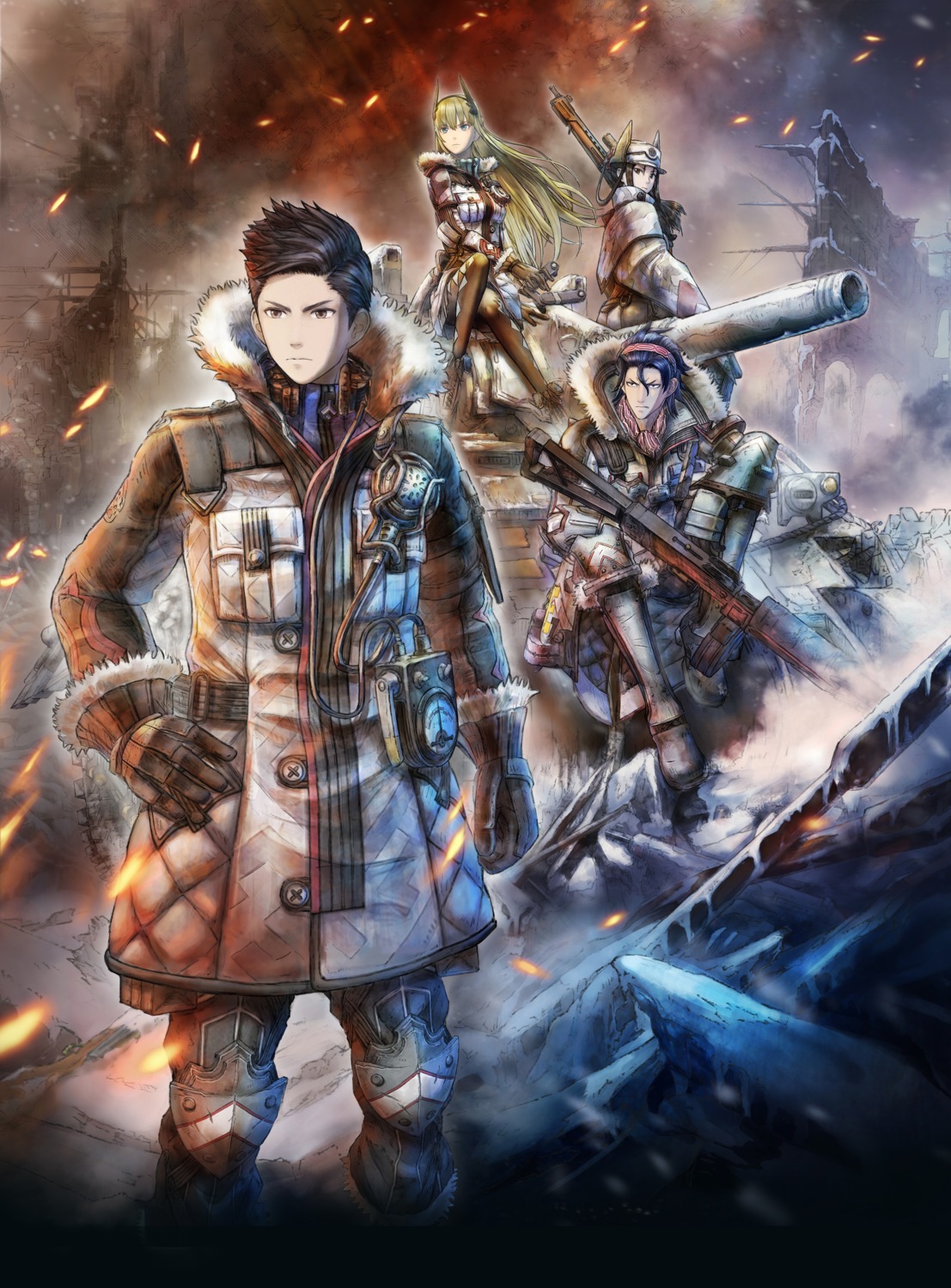 armor, gun, pantyhose, rayleigh_miller, senjou_no_valkyria, senjou_no_valkyria_4, tagme, uniform
