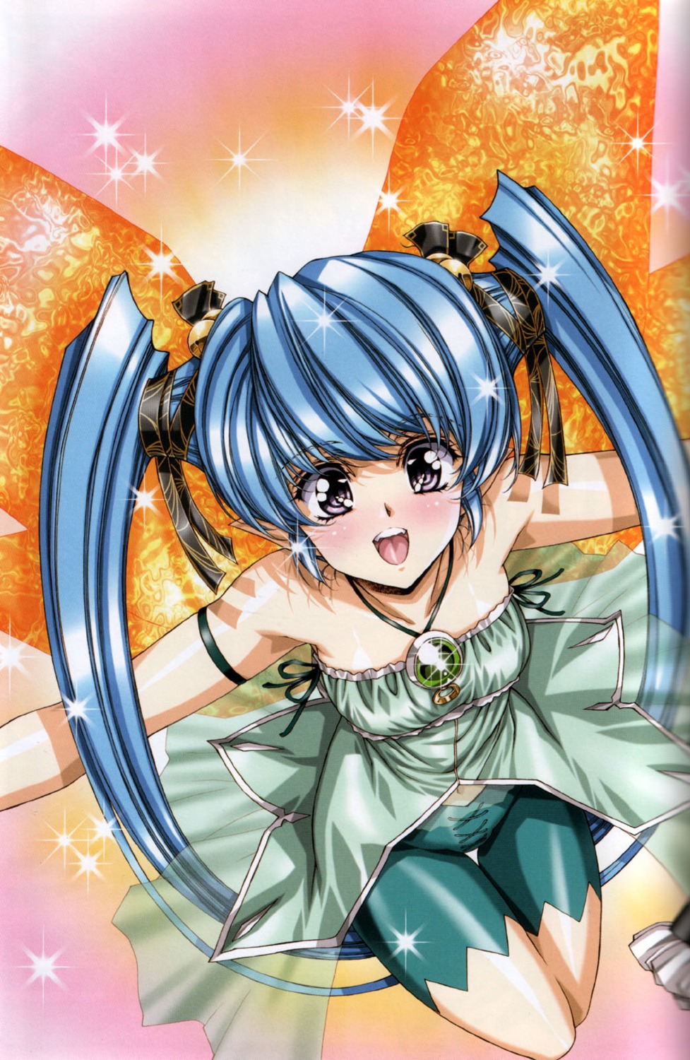 bike_shorts, dress, fairy, growlanser, growlanser_v, korin, urushihara_satoshi, wings