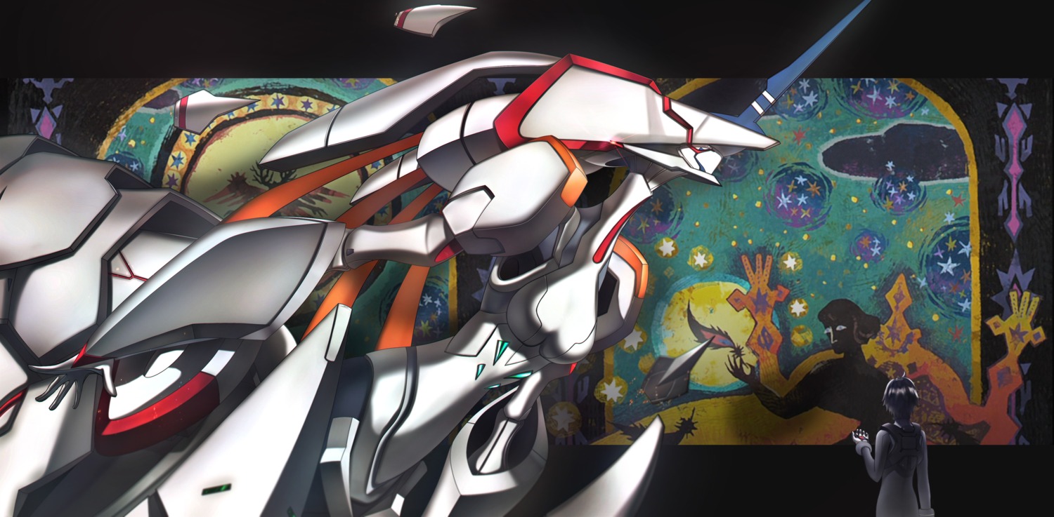 bodysuit, darling_in_the_franxx, hiro_(darling_in_the_franxx), mecha, murasaki_saki, strelizia, strelizia_apus