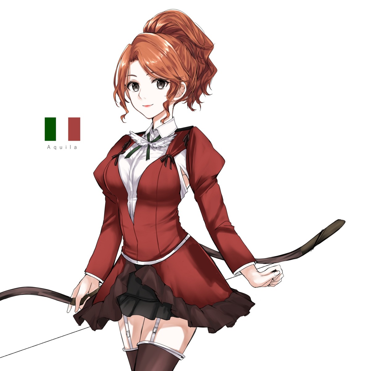 aquila_(kancolle), kantai_collection, morinaga_miki, stockings, thighhighs, weapon