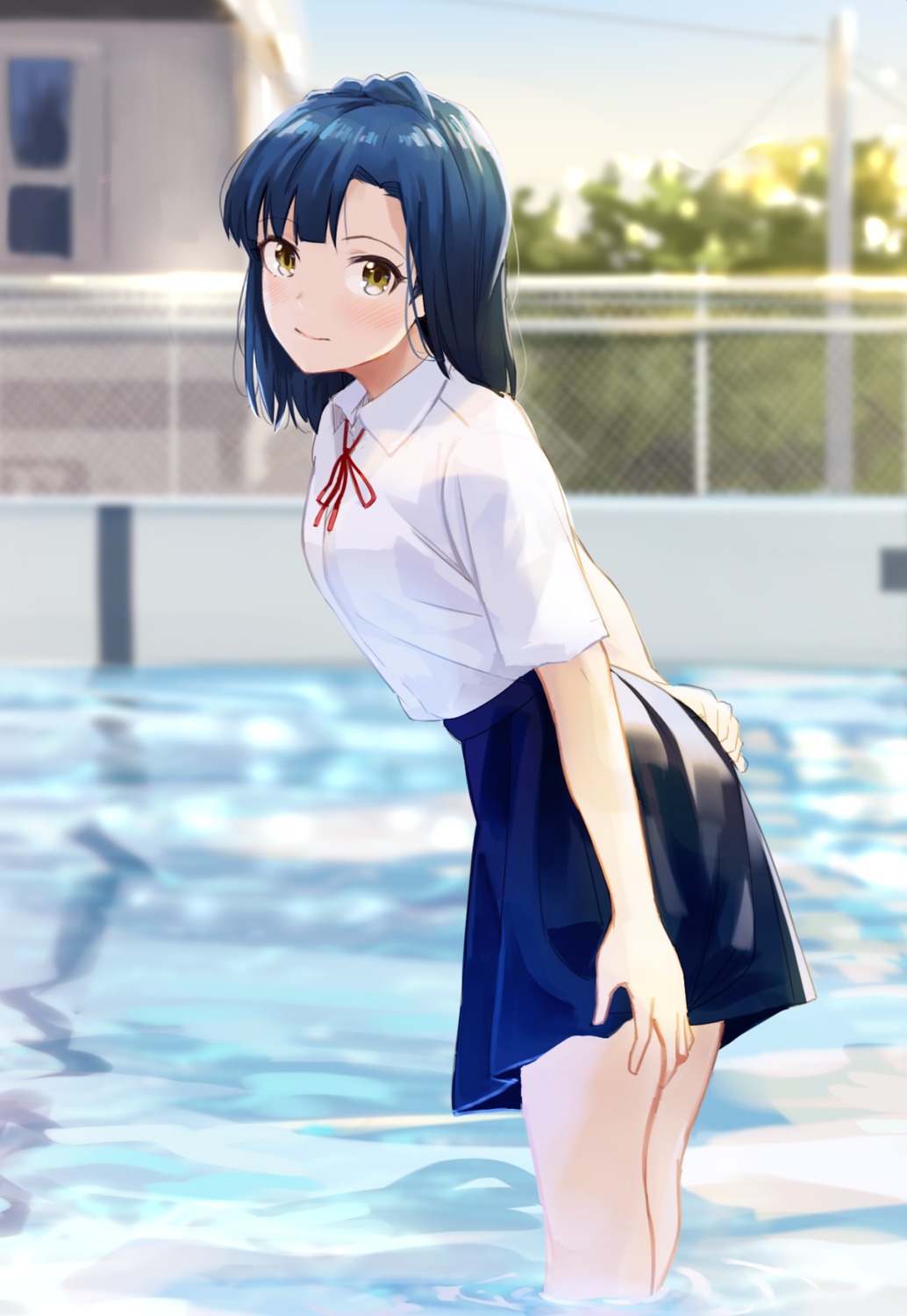 hinoshita_akame, nanao_yuriko, seifuku, the_idolm@ster, the_idolm@ster_million_live!, wet