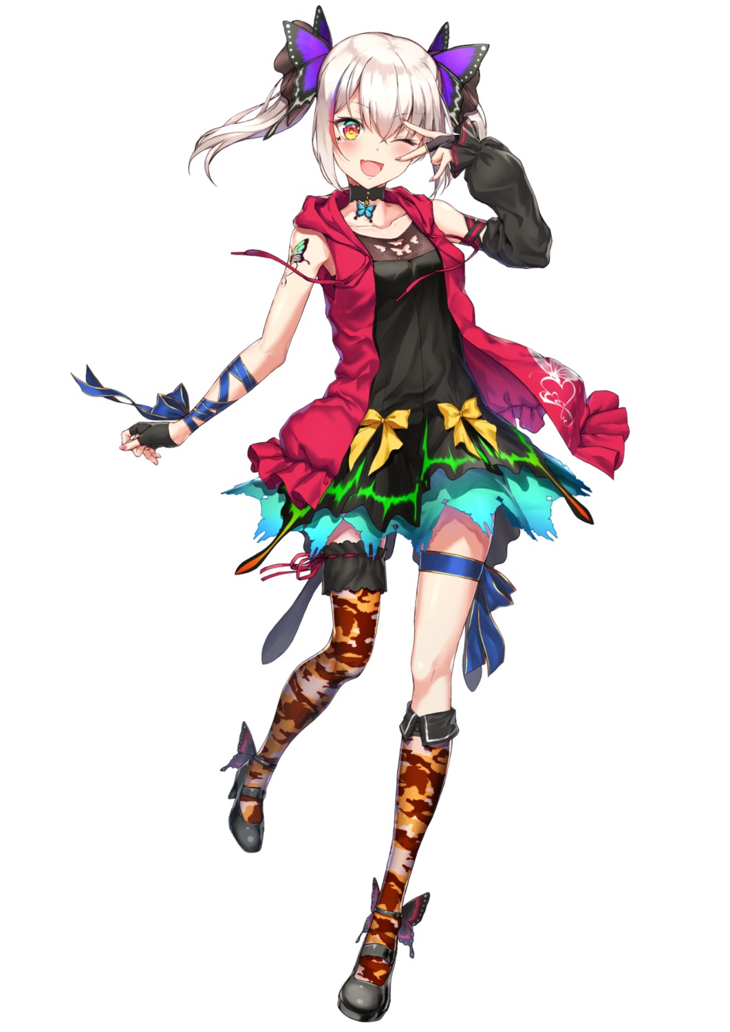 aono_meri, garter, heels, kaguya_luna, tattoo, the_moon_studio, thighhighs