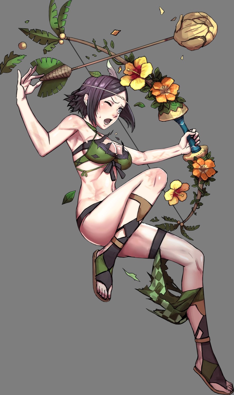 bikini, cleavage, fire_emblem, fire_emblem_heroes, fire_emblem_kakusei, garter, kusakihara_toshiyuki_(intelligent_systems), noire_(fire_emblem)