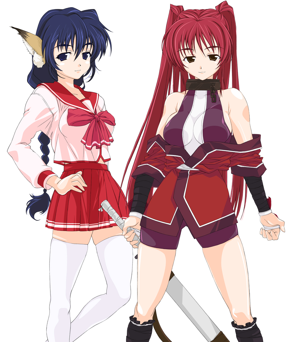 cosplay, crossover, karura, kousaka_tamaki, seifuku, tamaki_yayoi, to_heart_(series), to_heart_2
