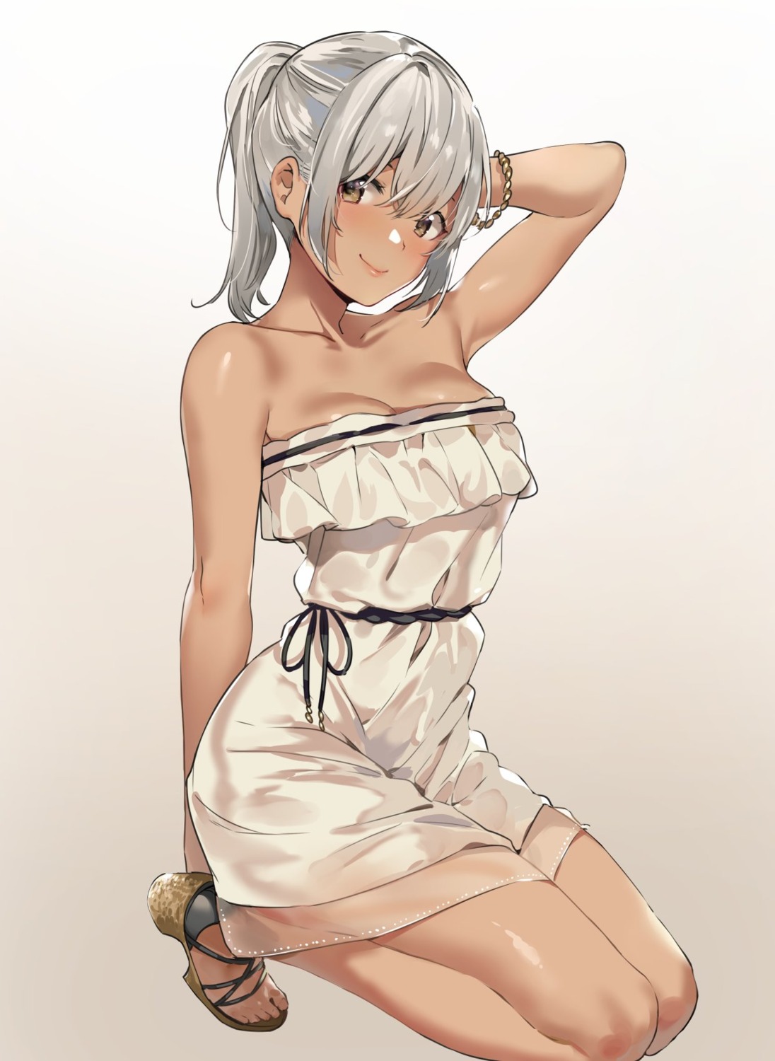 cleavage, heels, see_through, yuran